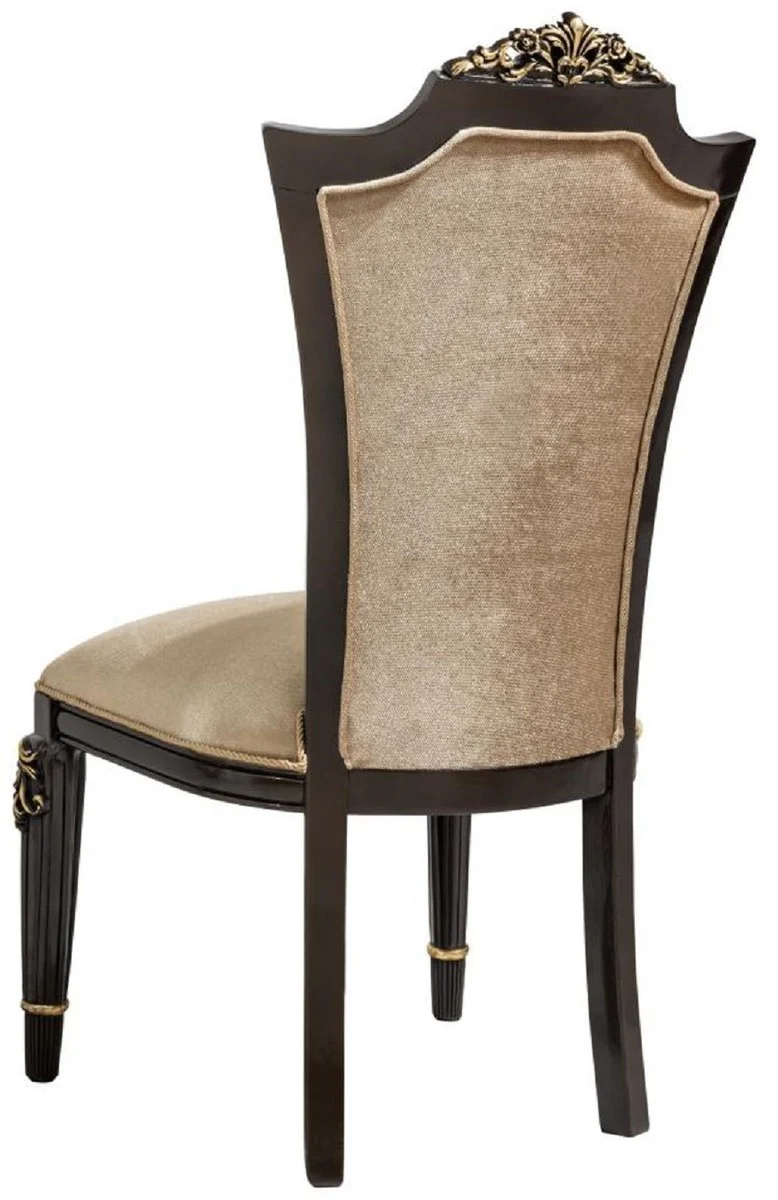 Casa Padrino silla de comedor barroco de lujo marrón claro A. 115 cm - Muebles Barrocos