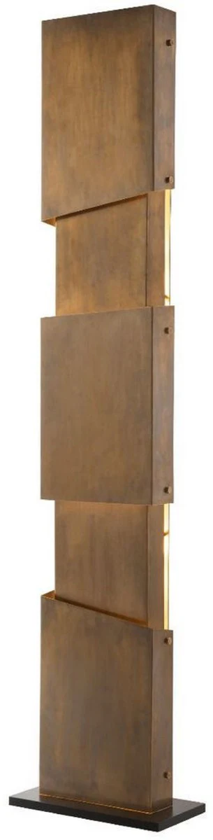 Casa Padrino lámpara de pie de diseño latón vintage / negro 40 x 20 x A. 178 cm - Lámpara de pie moderna - Lámpara de salón - Calidad de Lujo