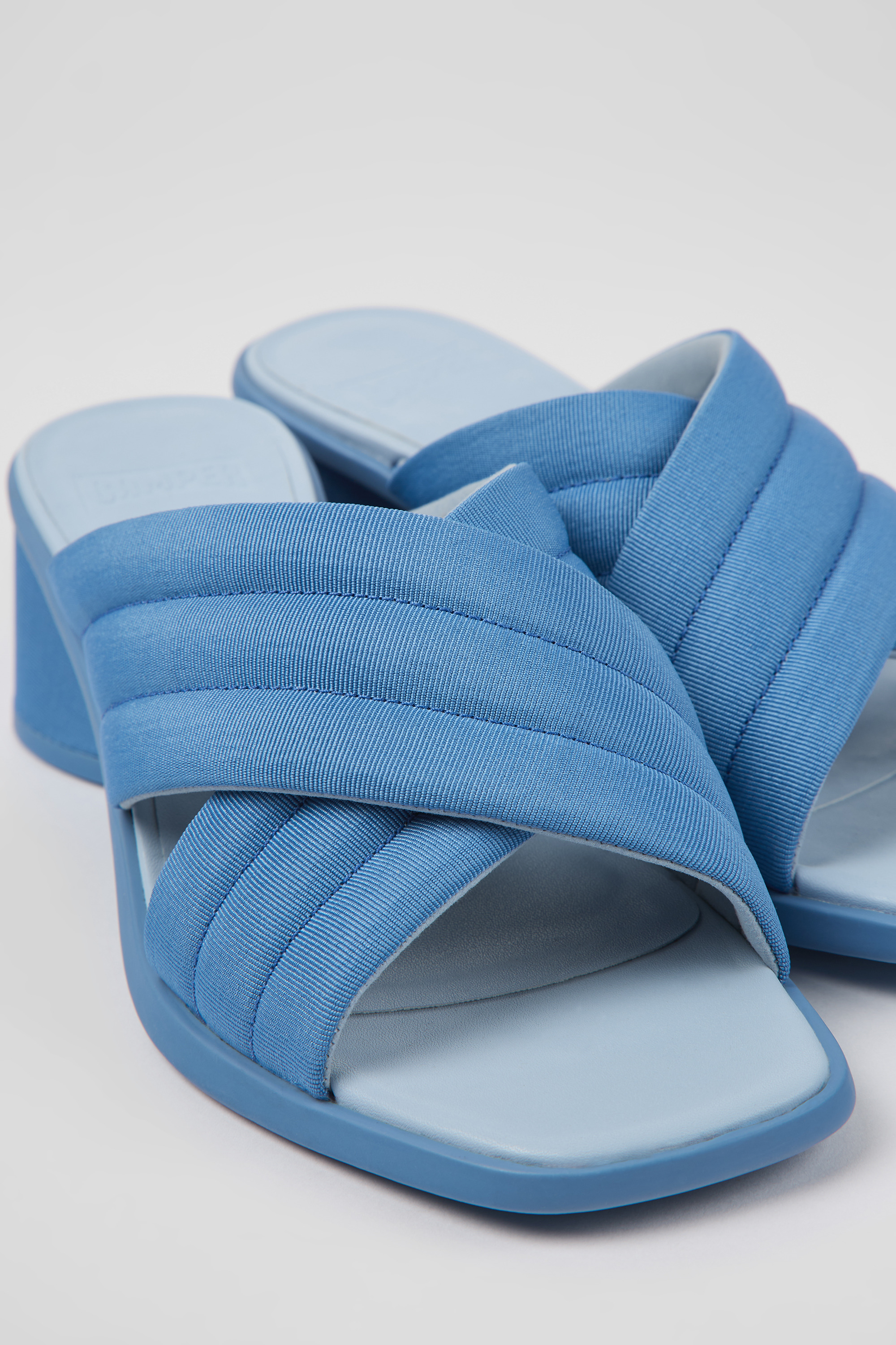 Kiara - Blue textile sandals for women