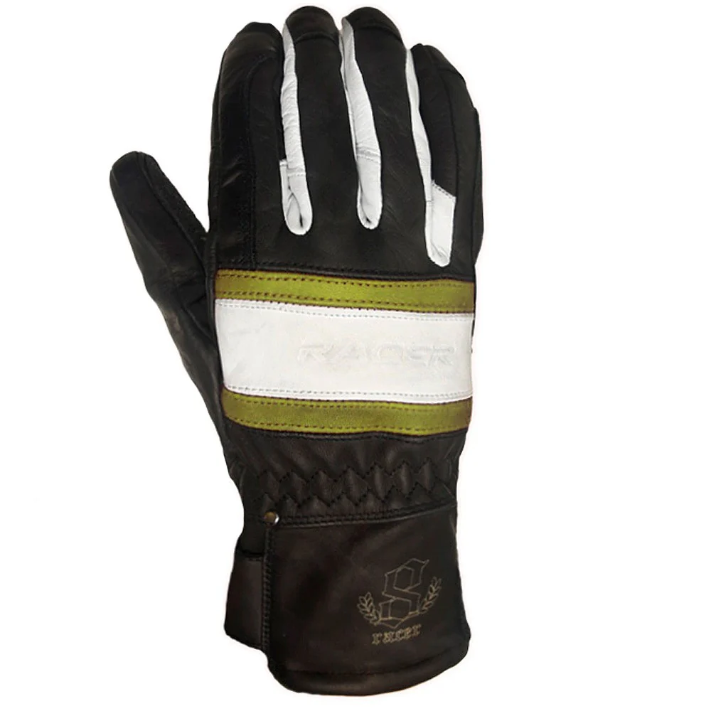 GUANTES RACER SCHOOL WP NEGRO / BLANCO / VERDE