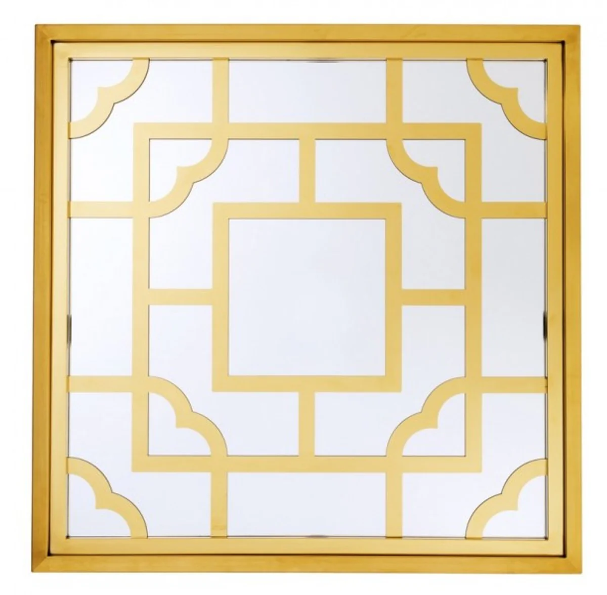 Casa Padrino Luxury Design wall mirror Gold 100 x 100 cm - Luxury Hotel Collection