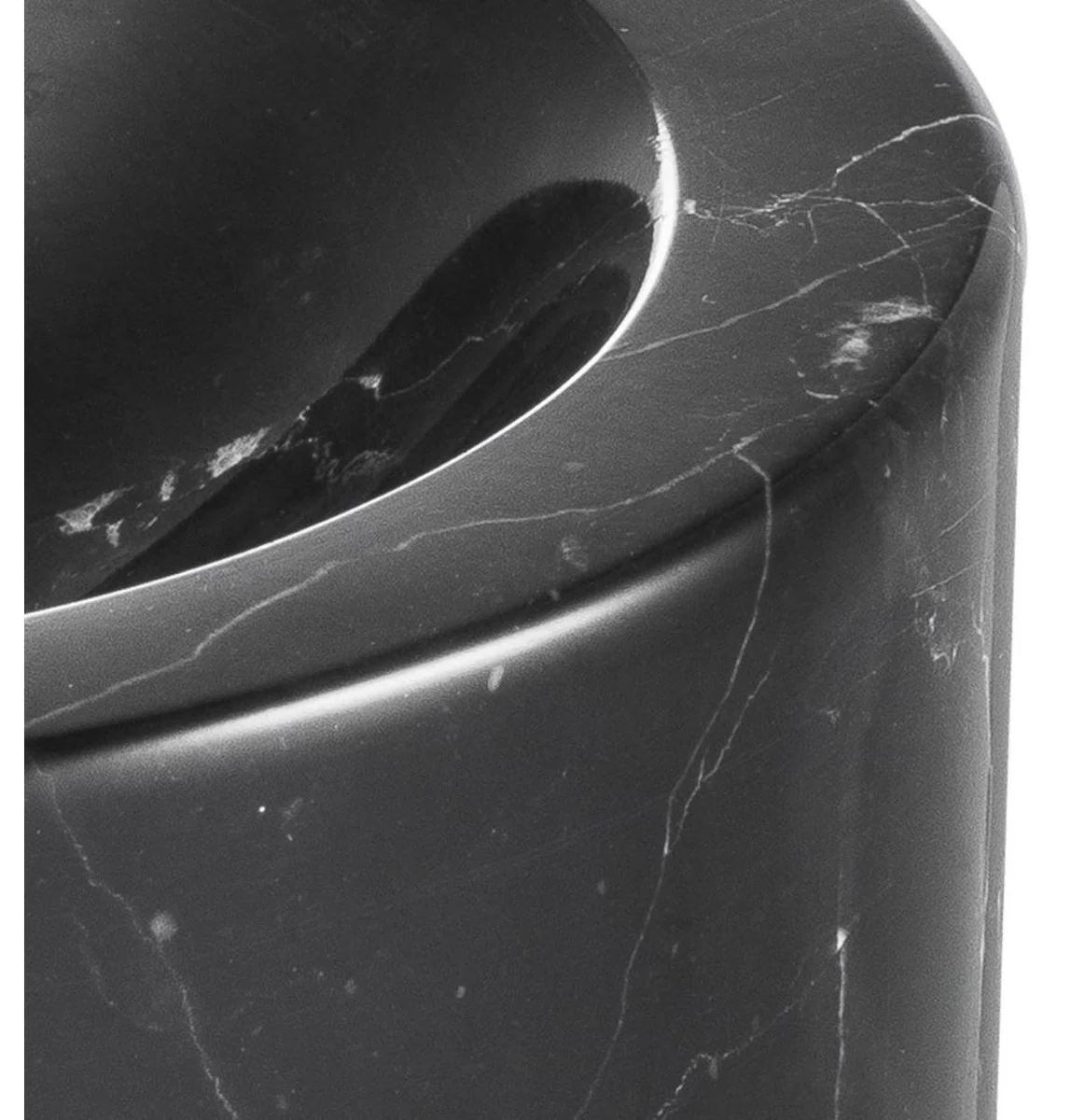 Casa Padrino diseñador tazón de mármol negro de 15 x H. 8 cm - colección de lujo