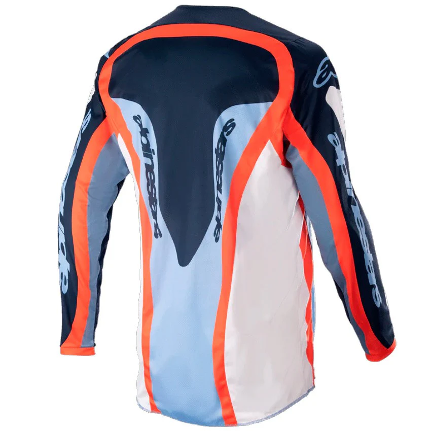 CAMISETA ALPINESTARS FLUID AGENT AZUL / NARANJA