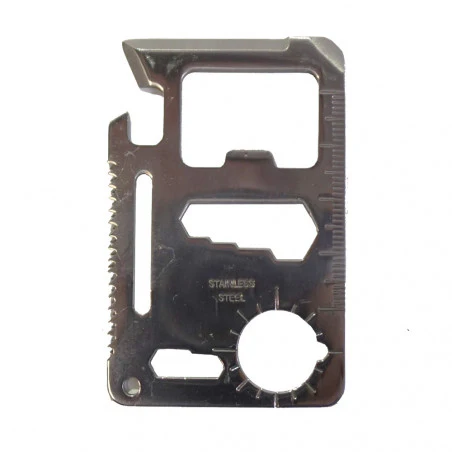 Herramienta multiusos WALLET SURVIVAL MULTITOOL acero inox