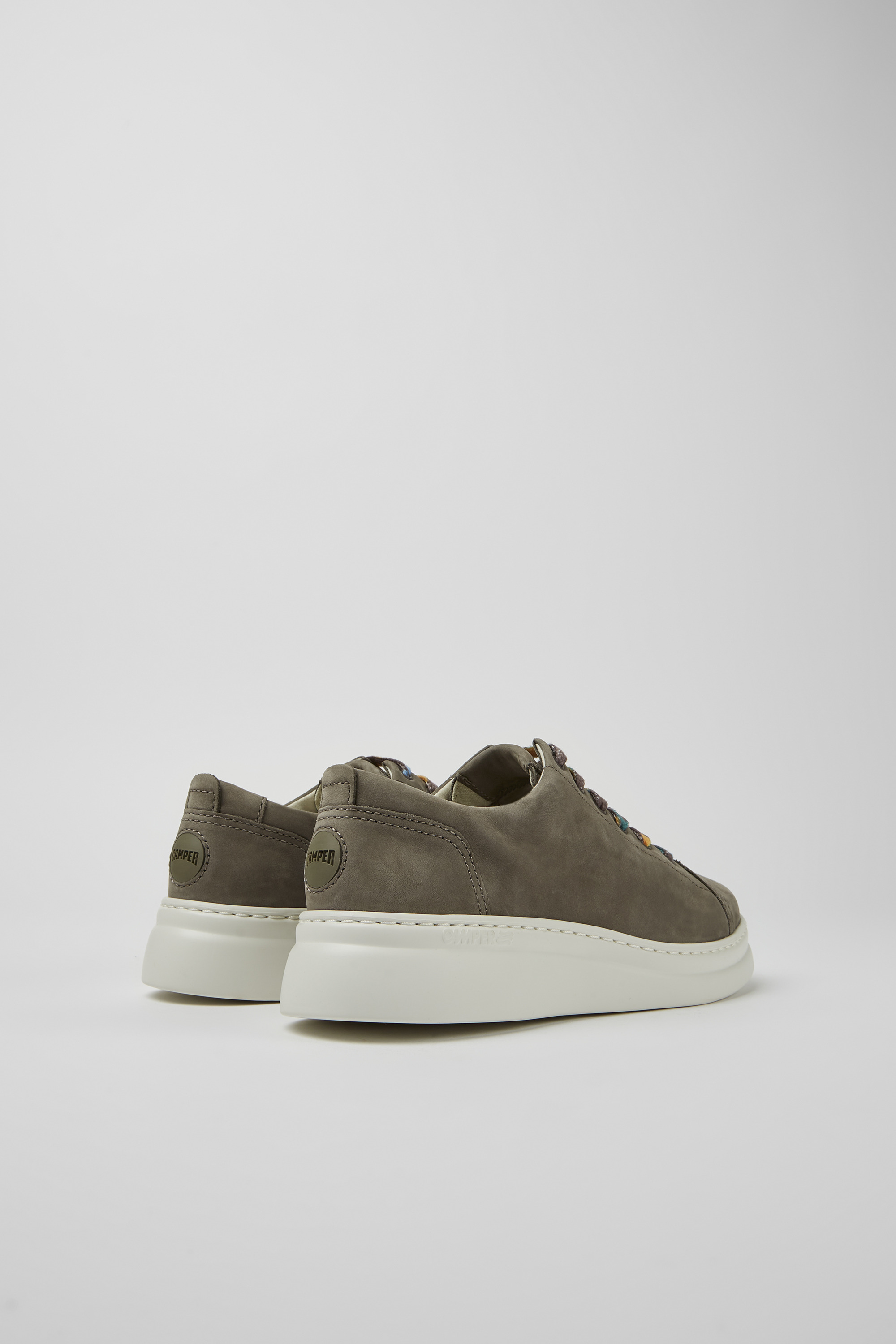 Runner Up - Brown-gray nubuck sneakers for women