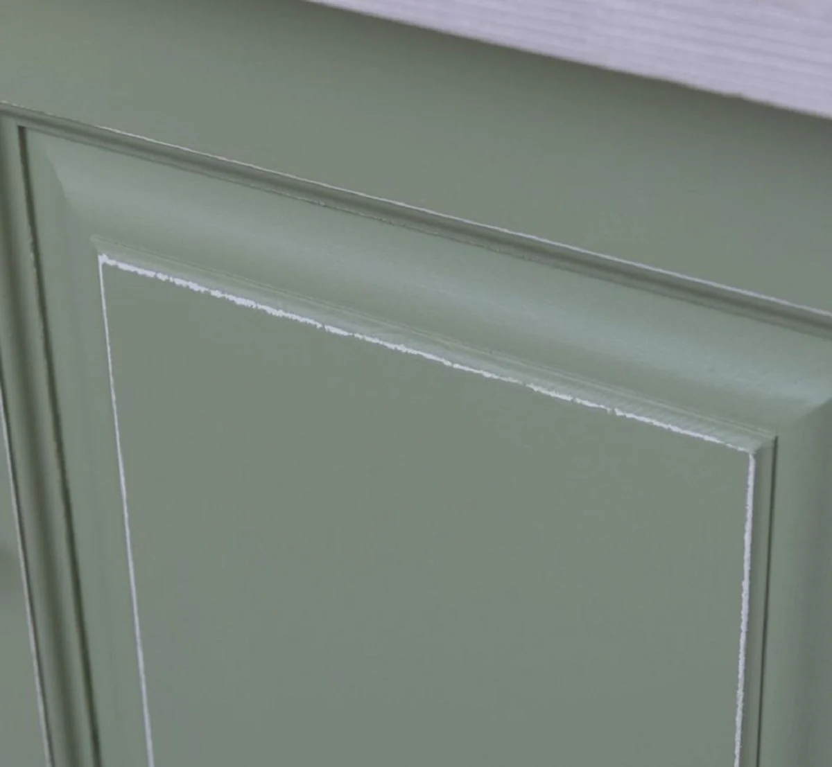 Casa Padrino armario de TV de estilo campestre verde / gris 160 x 46 x A. 60 cm - Aparador de madera maciza - Muebles de salón de estilo campestre