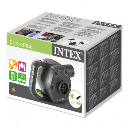 Intex Hinchador eléctrico portátil 220-240v con adaptadores