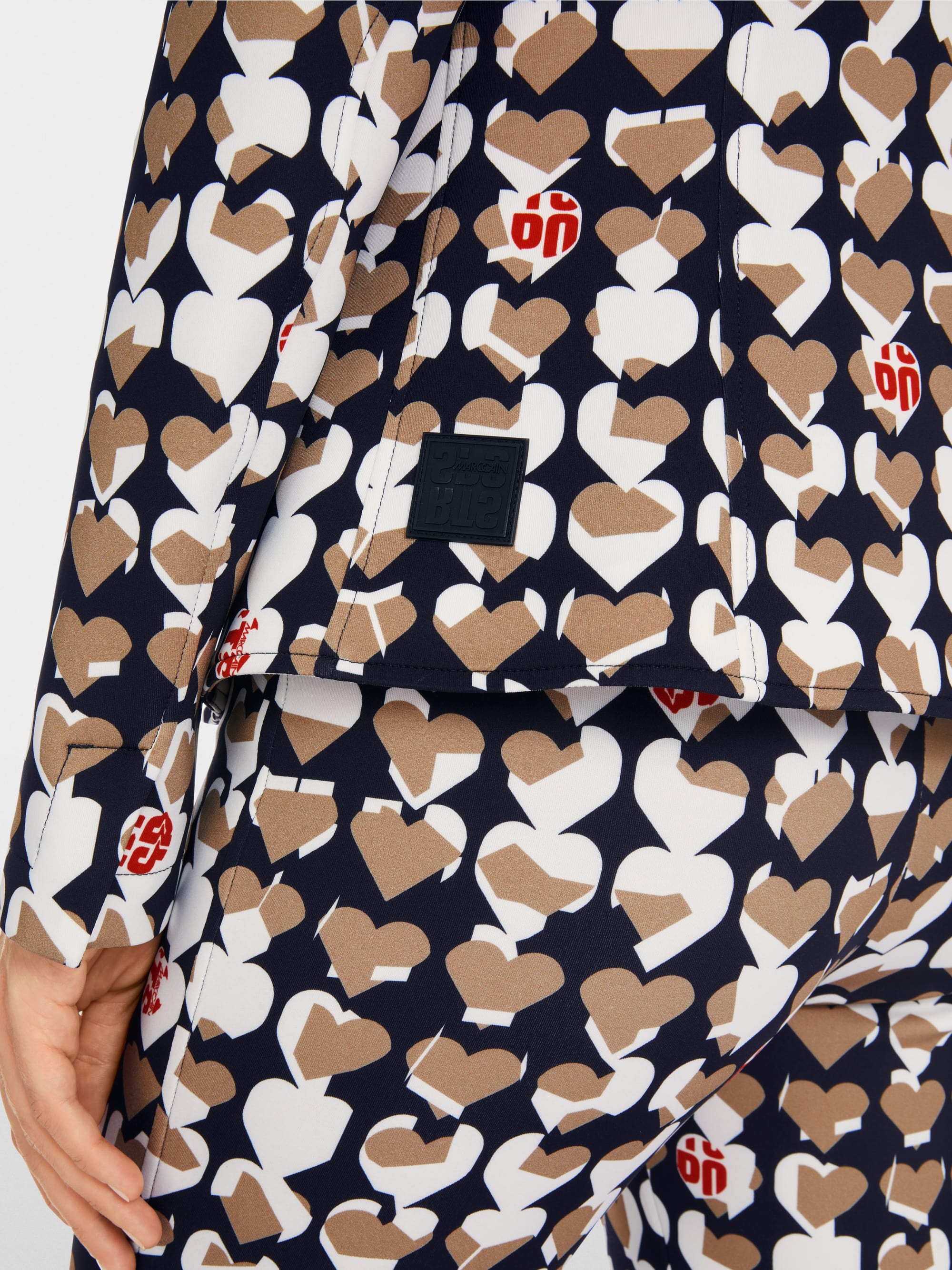 Marc-Cain Patterned blazer in scuba jersey