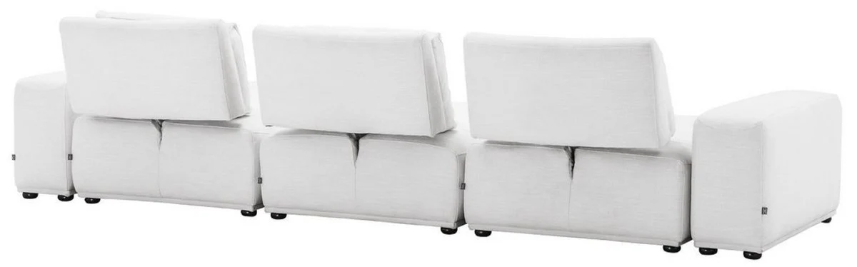 Casa Padrino paisaje residencial de lujo blanco / negro 340 x 159 x H. 83 cm - Sof¨¢ de Sala con 6 Cojines - Calidad de Lujo