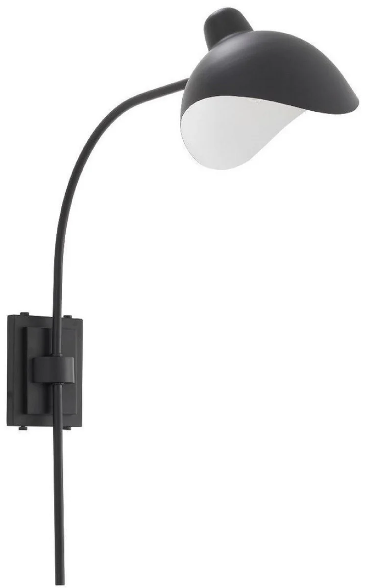 Casa Padrino lámpara de pared de diseño negro / latón antiguo 19,5 x 67 x A. 70 cm - Lámpara de pared elegante de estilo años 50 - Colección de Lujo