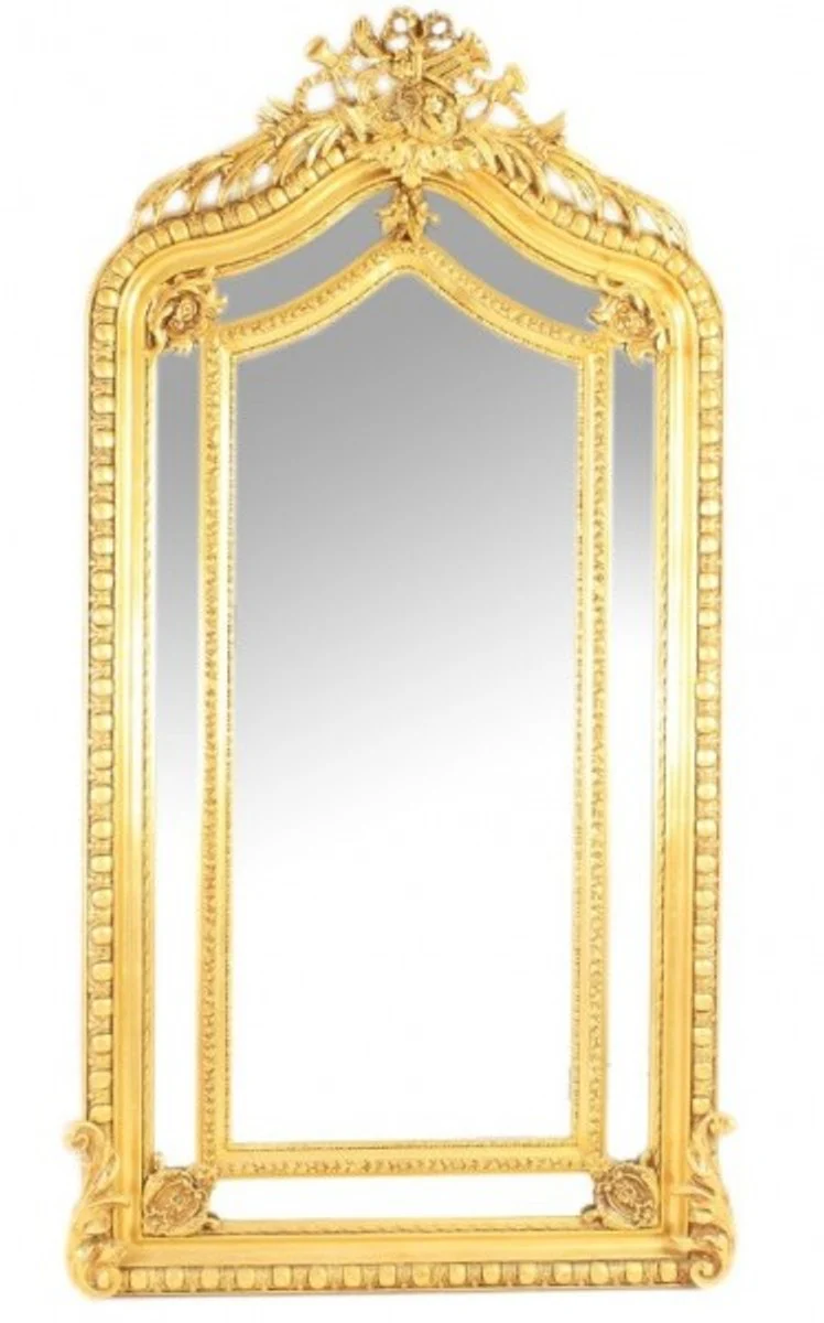 Giant Casa Padrino luxury Baroque wall mirrors Gold 210 x 115 cm - solid and heavy - Golden Mirror