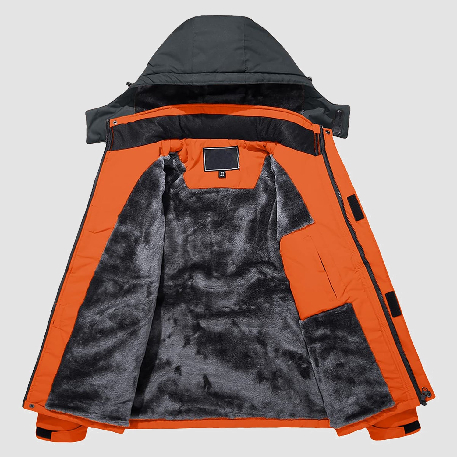 Men's Winter Jacket Water Repellent Ski Snow Jacket Warm Fleece Coat Parka Raincoats With Multi-Pockets