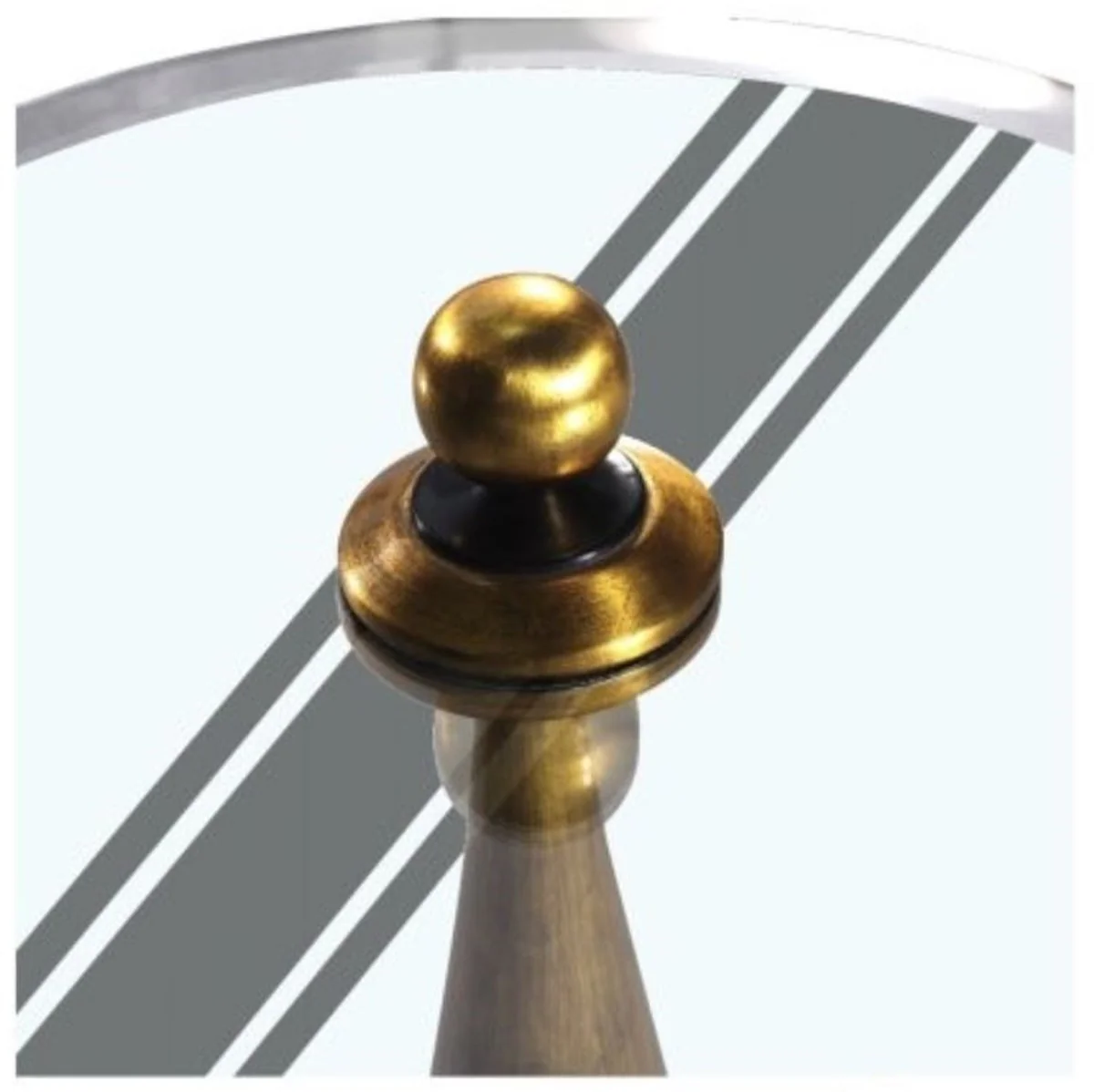 Casa Padrino mesa de bar de lujo oro / negro Ø 60 x H. 72 cm - Mesa de Bar Redonda