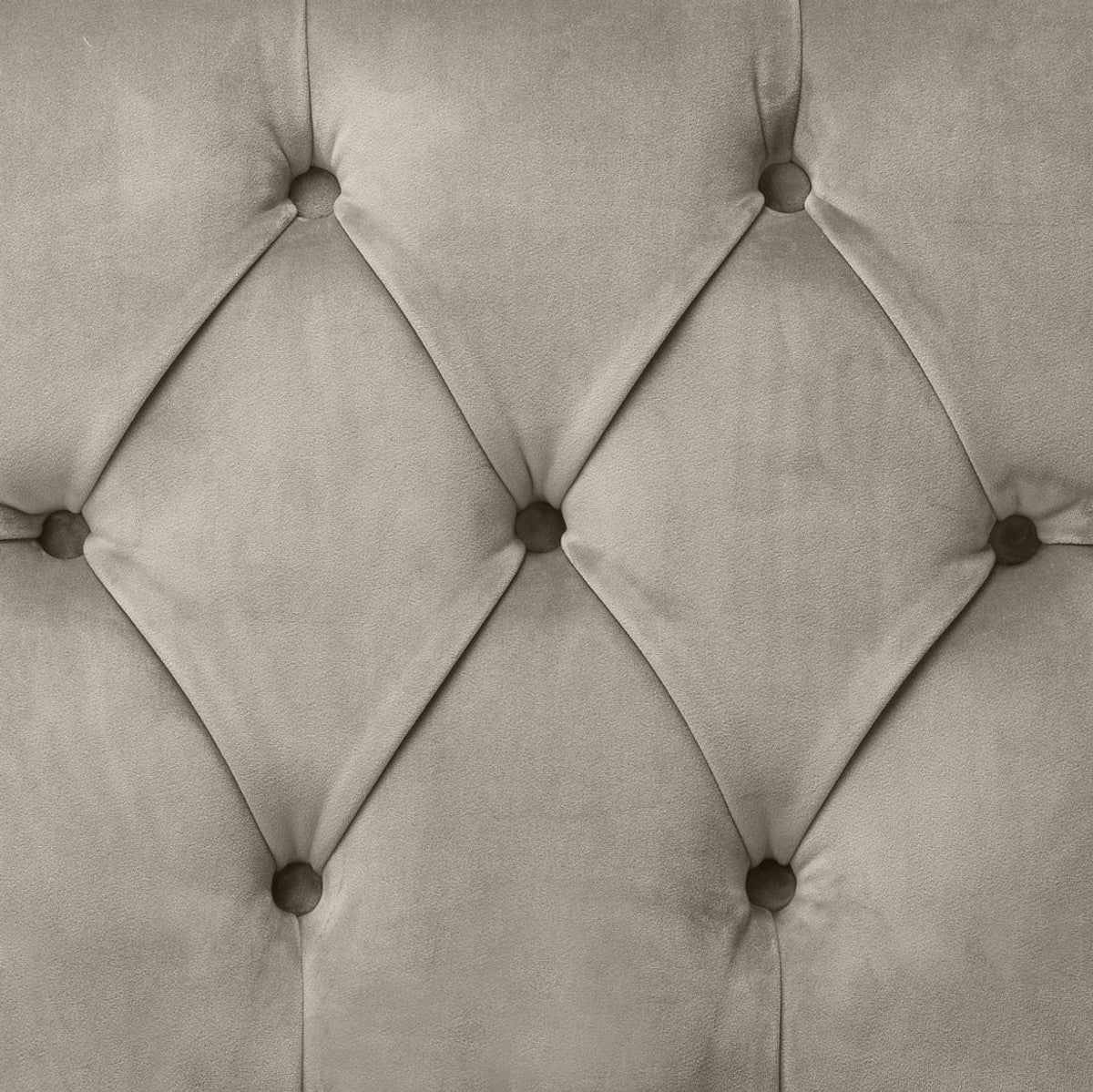 Casa Padrino silla de comedor de lujo greige / negro 51 x 64 x A. 90 cm - Silla de Cocina Chesterfield con Terciopelo Fino - Muebles de Comedor de Lujo