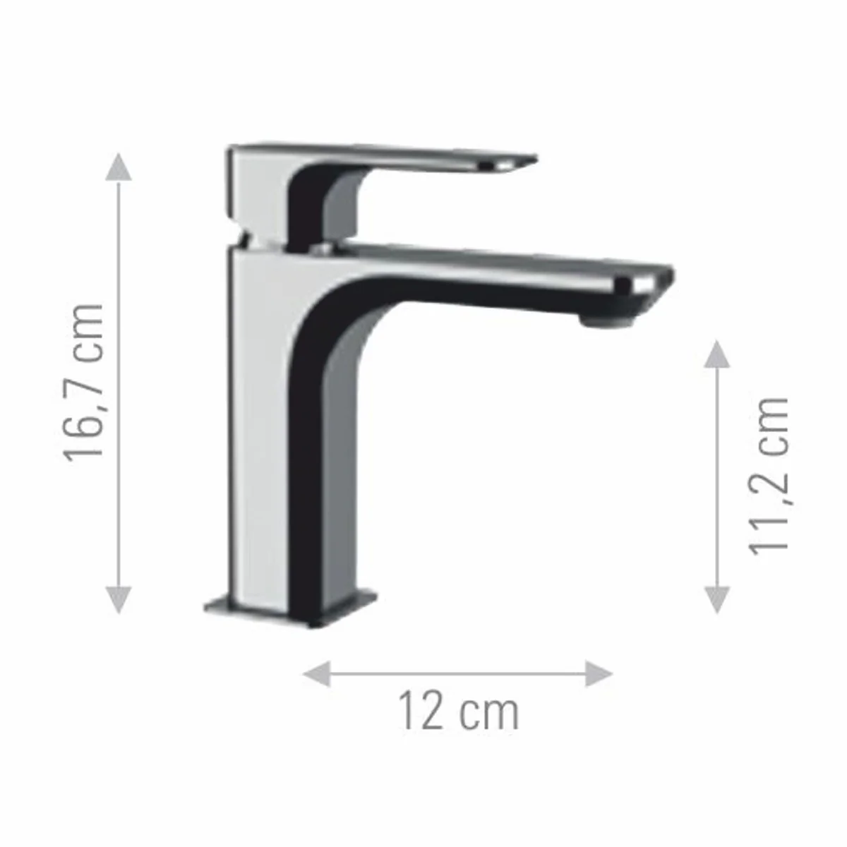 Casa Padrino grifo de lavabo de lujo cromo A. 16,7 cm - Accesorios de baño - Hecho en Italia