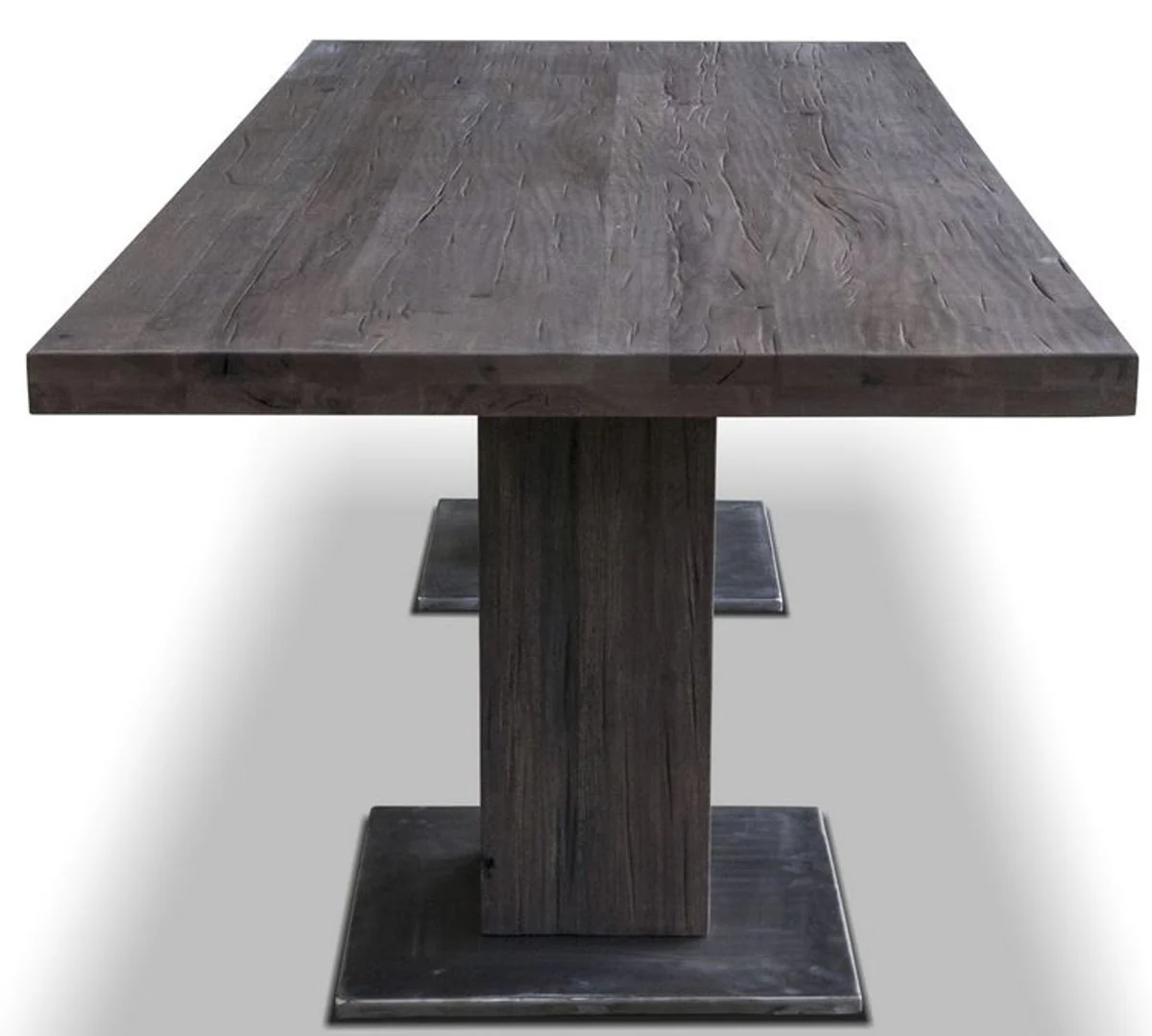 Casa Padrino mesa de comedor de lujo de madera maciza - Diferentes Tama?os y Colores - Mesa de cocina de madera de roble con patas de acero - Muebles de Comedor