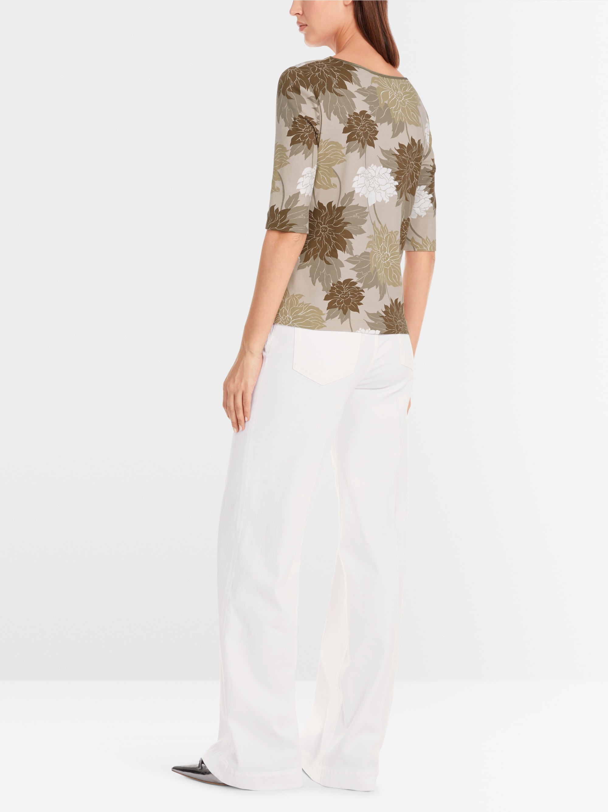 Marc-Cain Floral ribbed T-shirt
