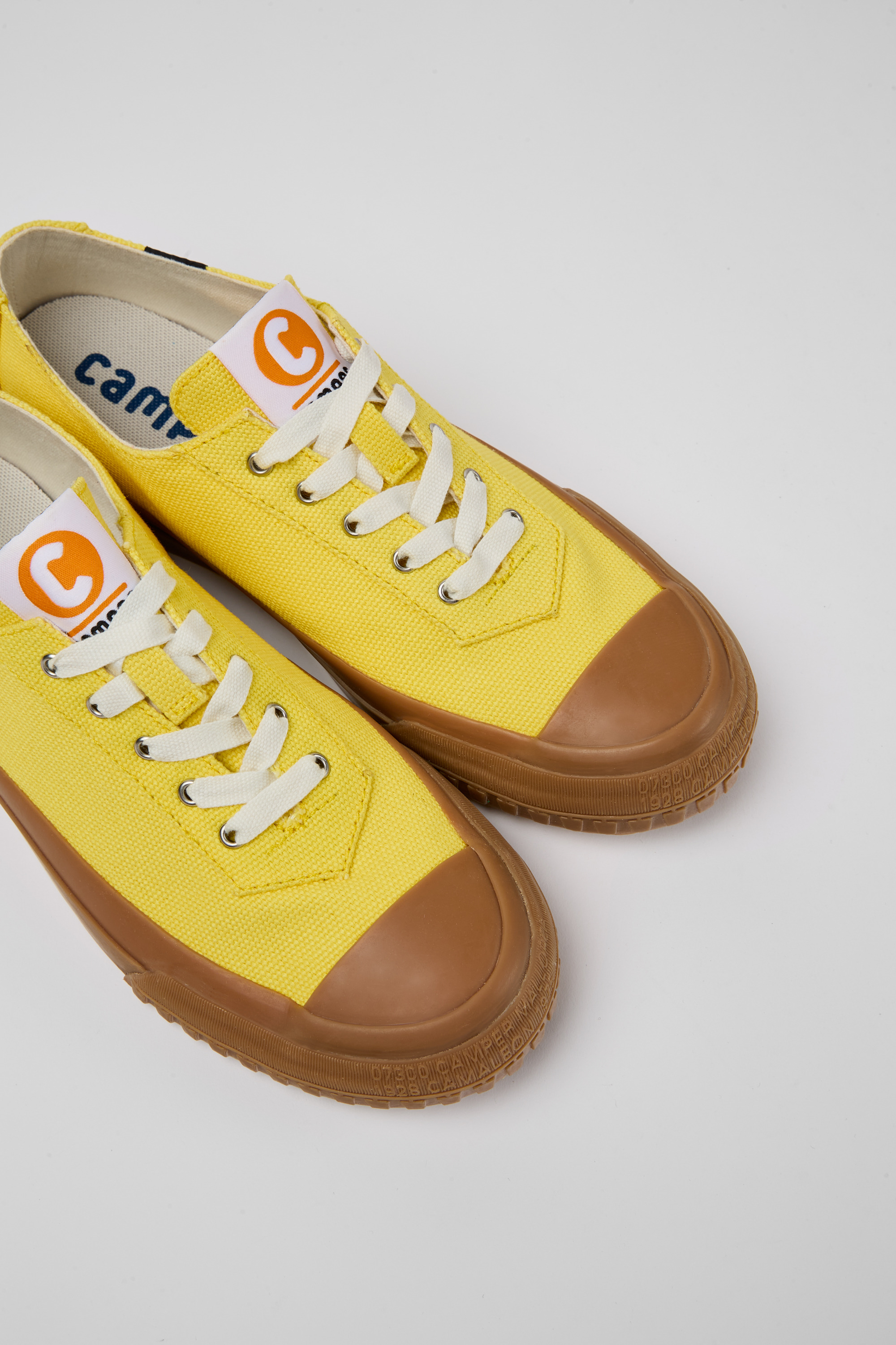 Camaleon - Yellow recycled cotton sneakers for women