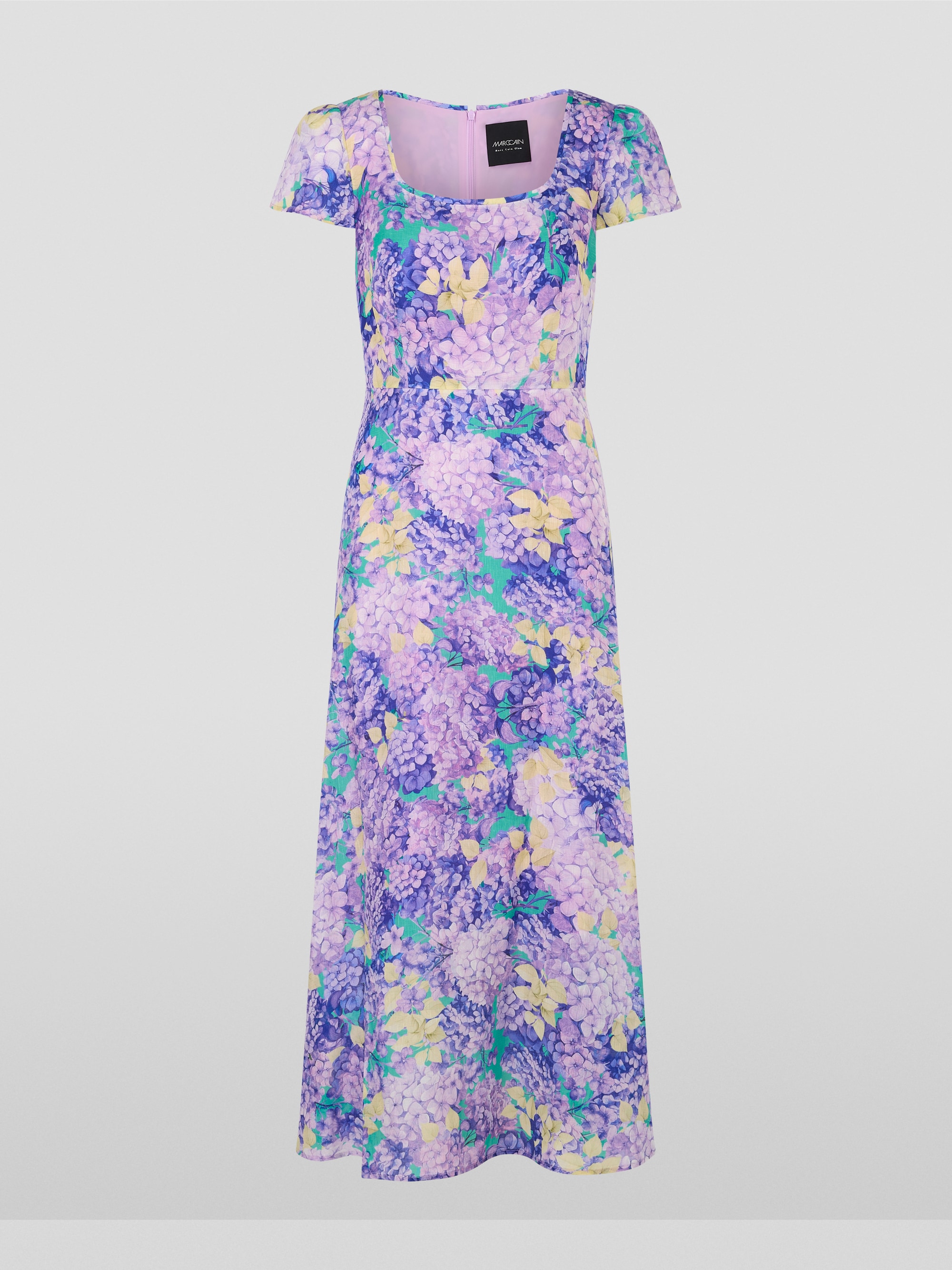Marc-Cain Fitted floral print midi dress