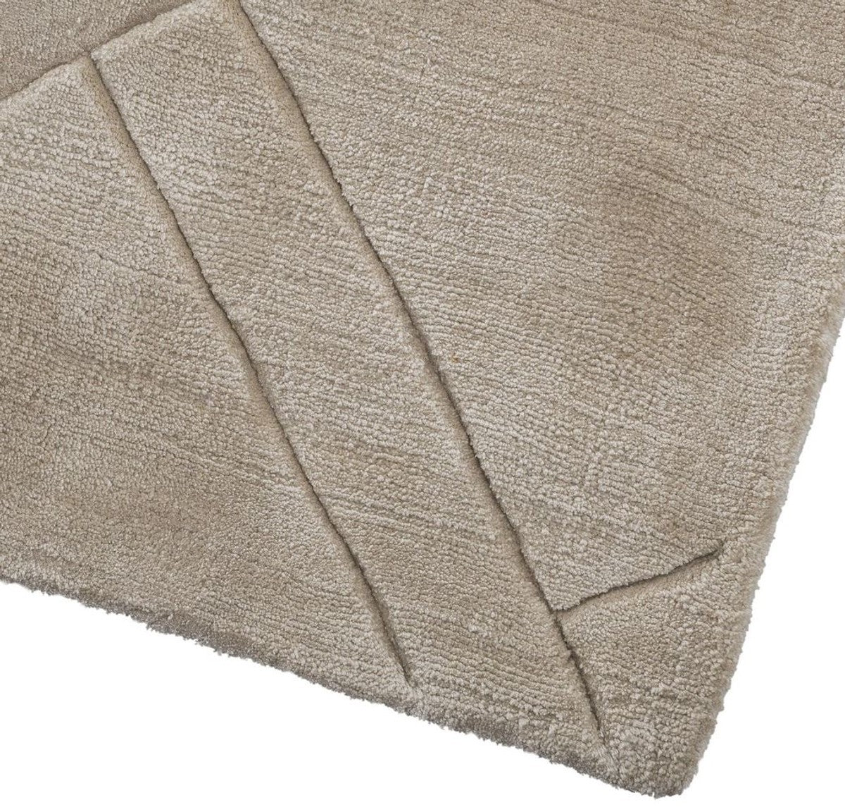 Casa Padrino alfombra de viscosa de lujo plata-arena 300 x 400 cm - Alfombra de salón y hotel tejida a mano - Accesorios de decoración de salón - Colección de Lujo