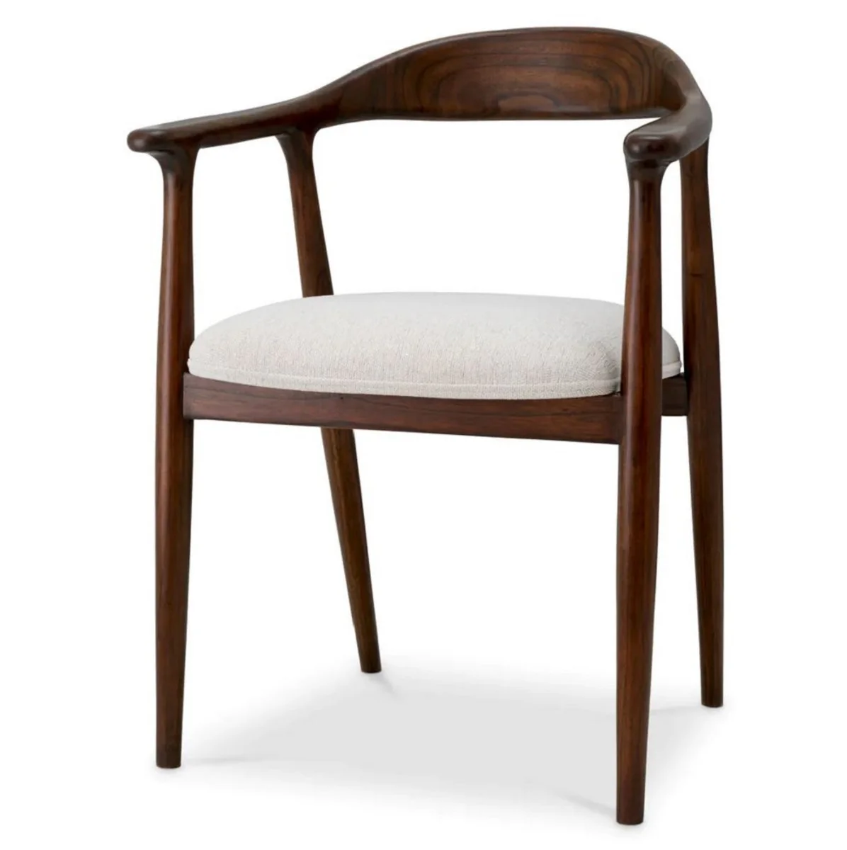 Casa Padrino silla de comedor de lujo con reposabrazos marr¨®n / crema - Muebles de restaurante