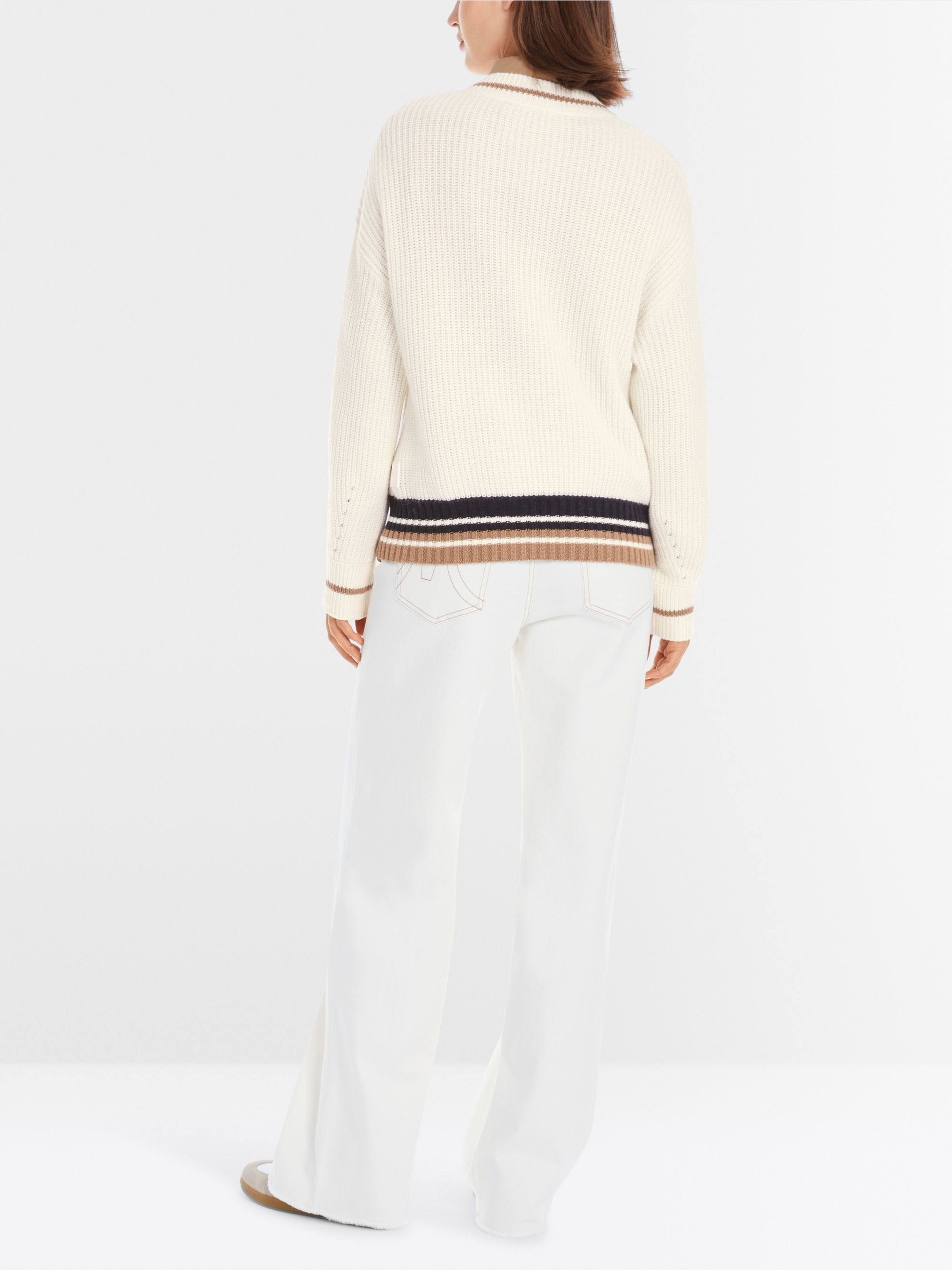 Marc-Cain Egg-shaped sweater – Knitted in Germany