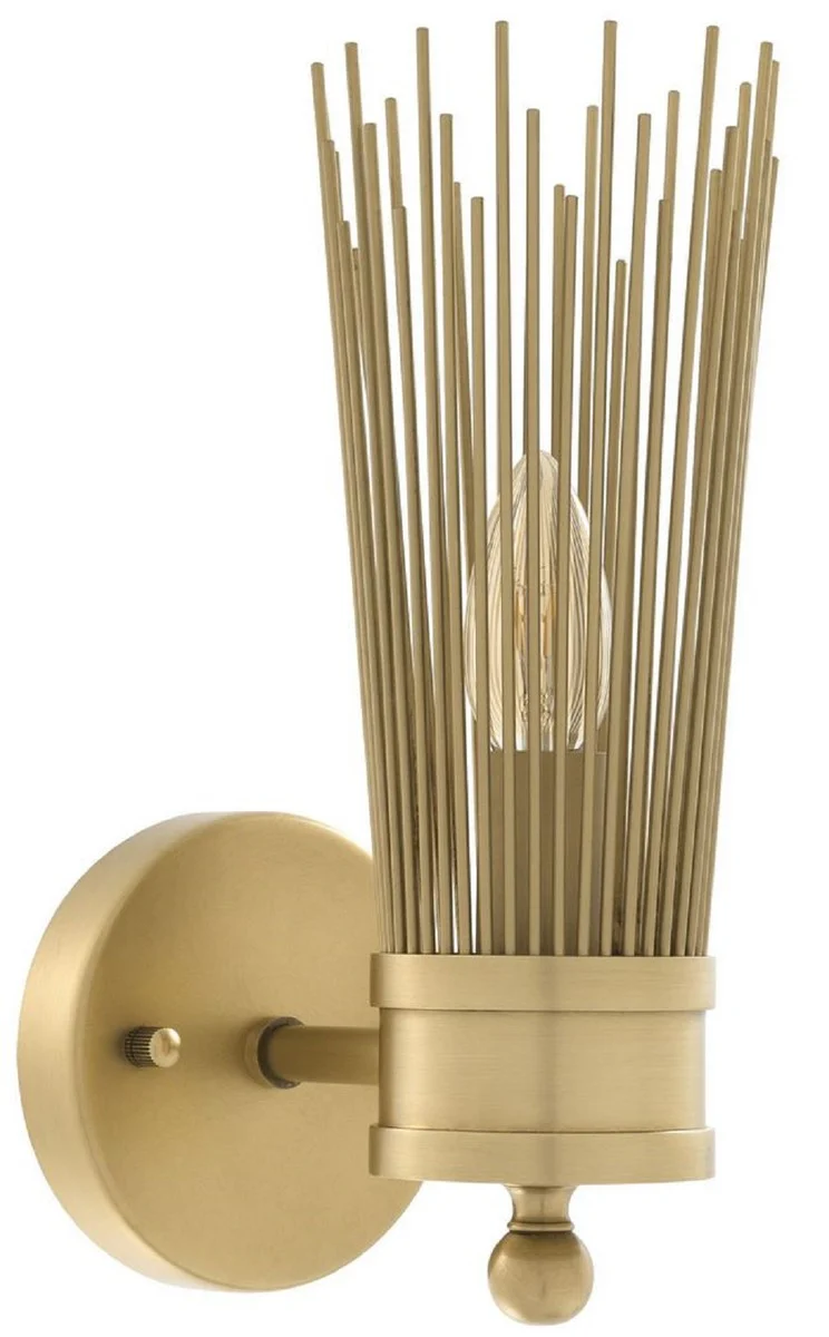 Casa Padrino lámpara de pared de lujo latón antiguo 11 x 18,5 x H. 29,5 cm - Colección de Lujo