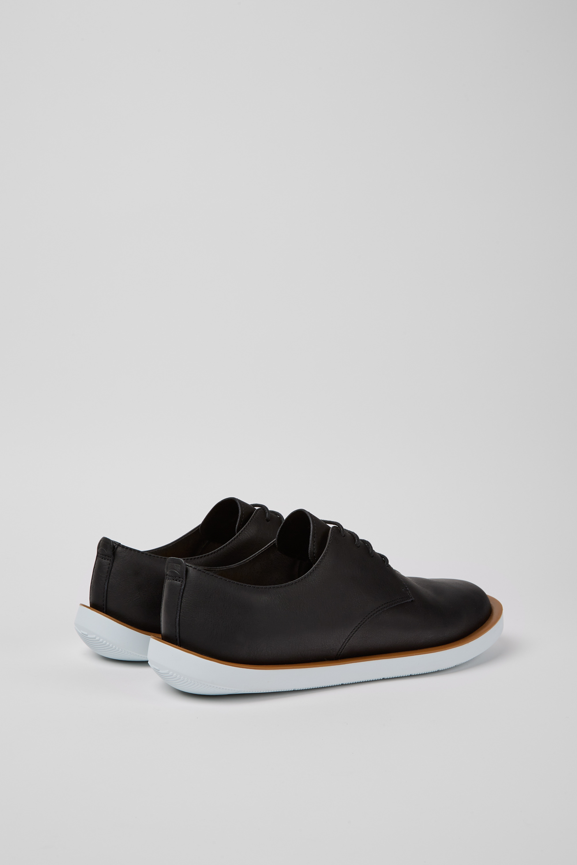 Wagon - Black leather men's shoes