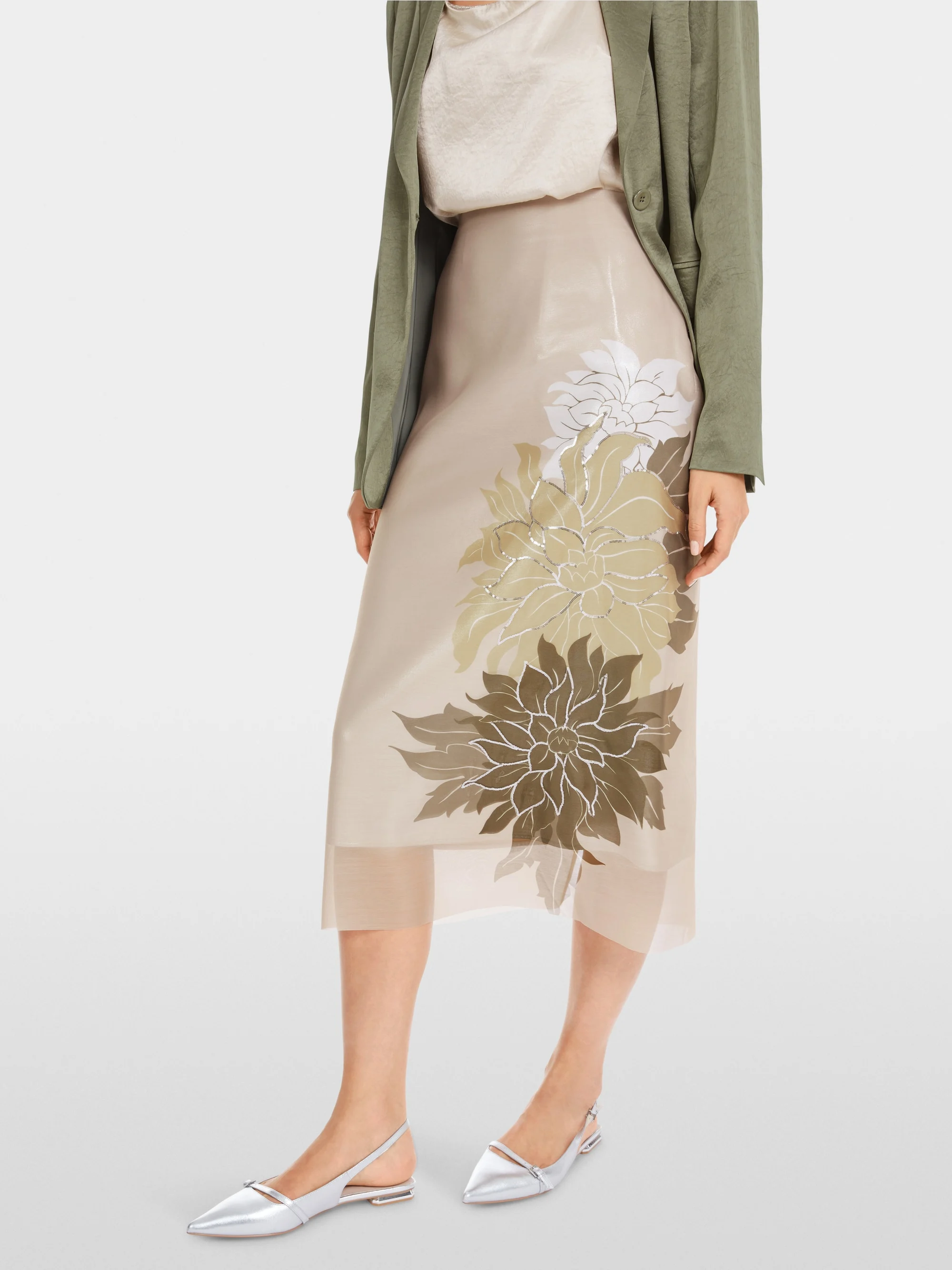 Marc-Cain Pencil skirt with floral pattern