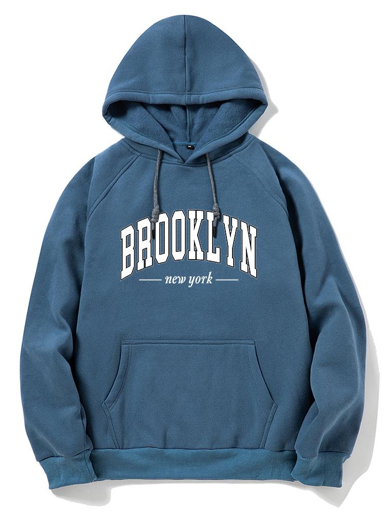 Brooklyn Letter Print Hoodie
