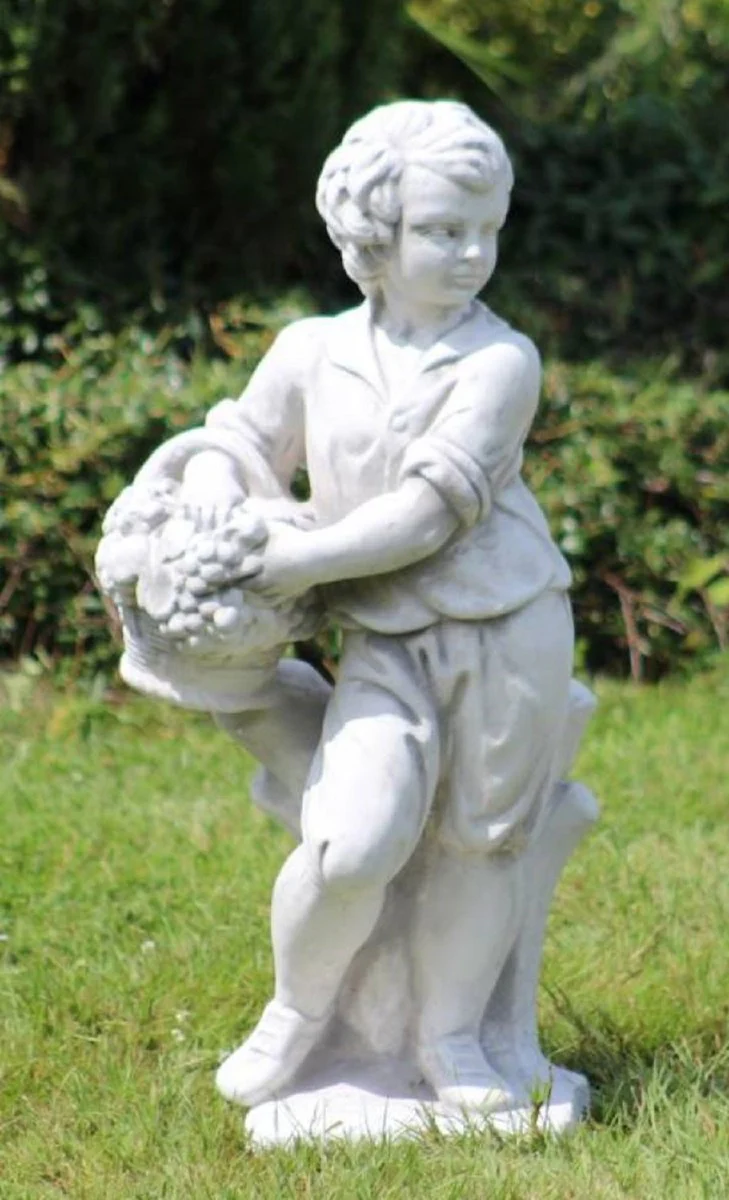 Casa Padrino conjunto de 4 esculturas decorativas de jard¨ªn Art Nouveau gris A. 75 cm