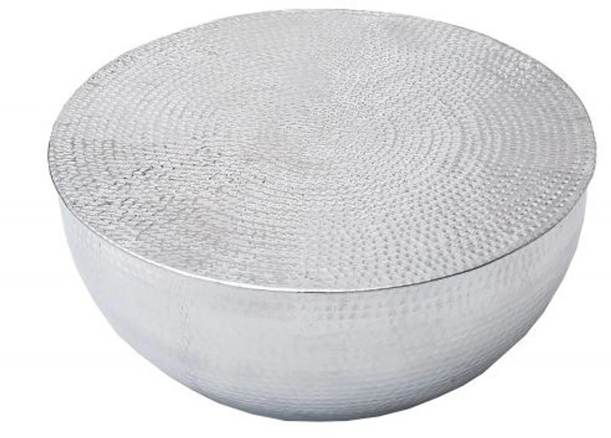 Mesa de centro de lujo Casa Padrino plata 68 cm aluminio - sal¨®n mesa sal¨®n - ¨²nico