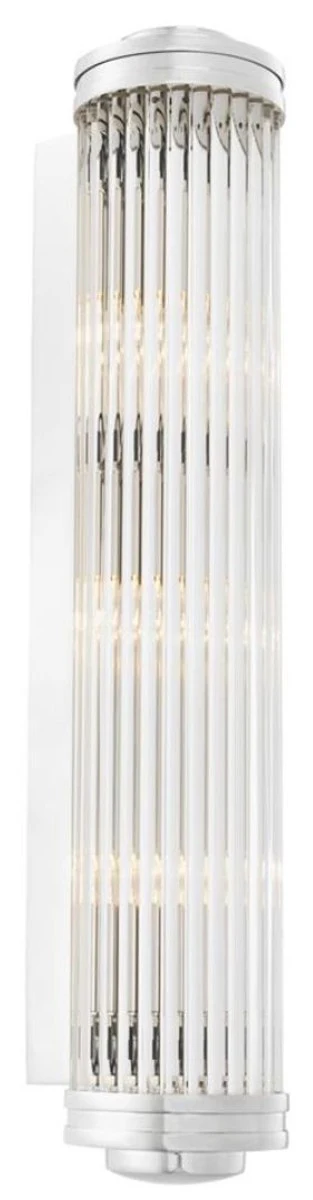 Casa Padrino aplique de pared / lámpara de pared plata 11 x 14 x H. 60 cm - Colección de Lujo