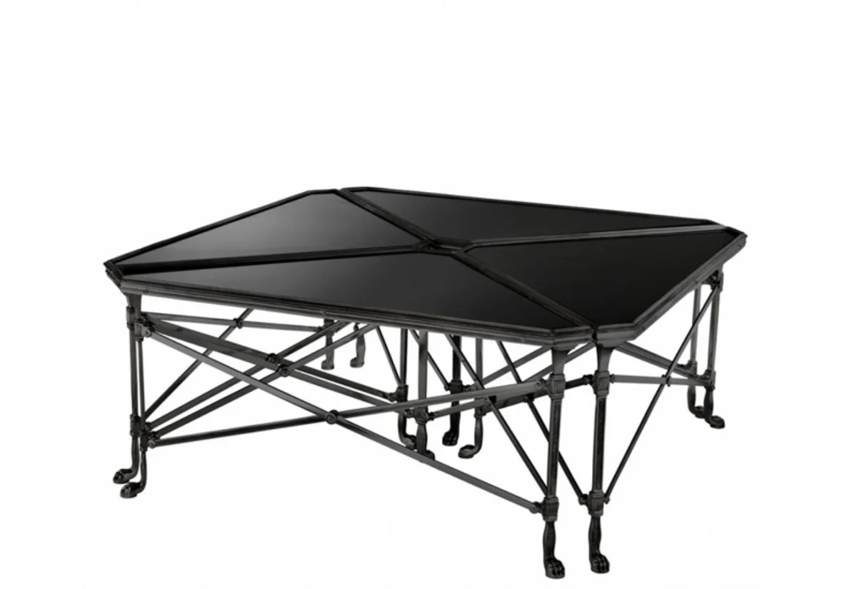 Casa Padrino Art Deco luxury coffee table gunmetal - living room coffee table - Luxury Collection