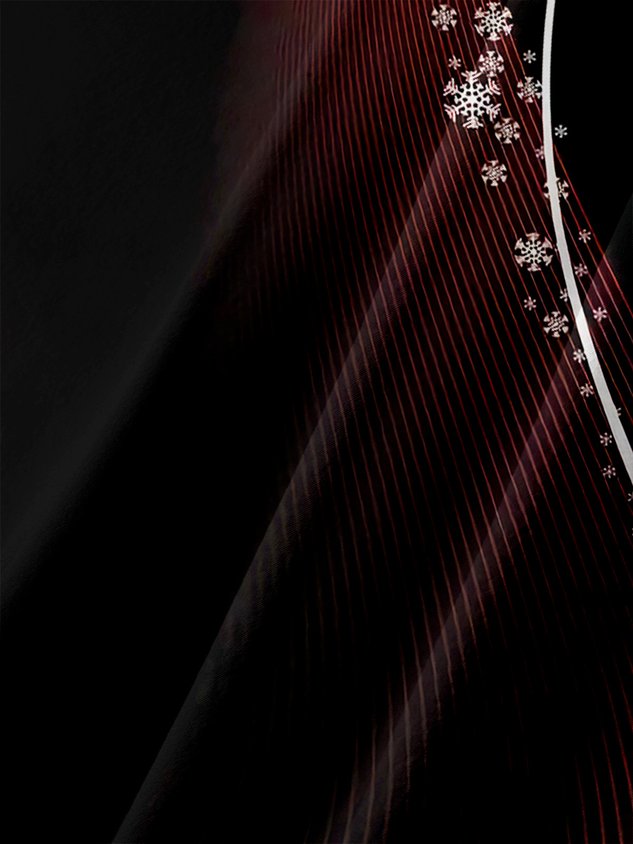 Christmas Decoration Chest Pocket Short Sleeve Shirt