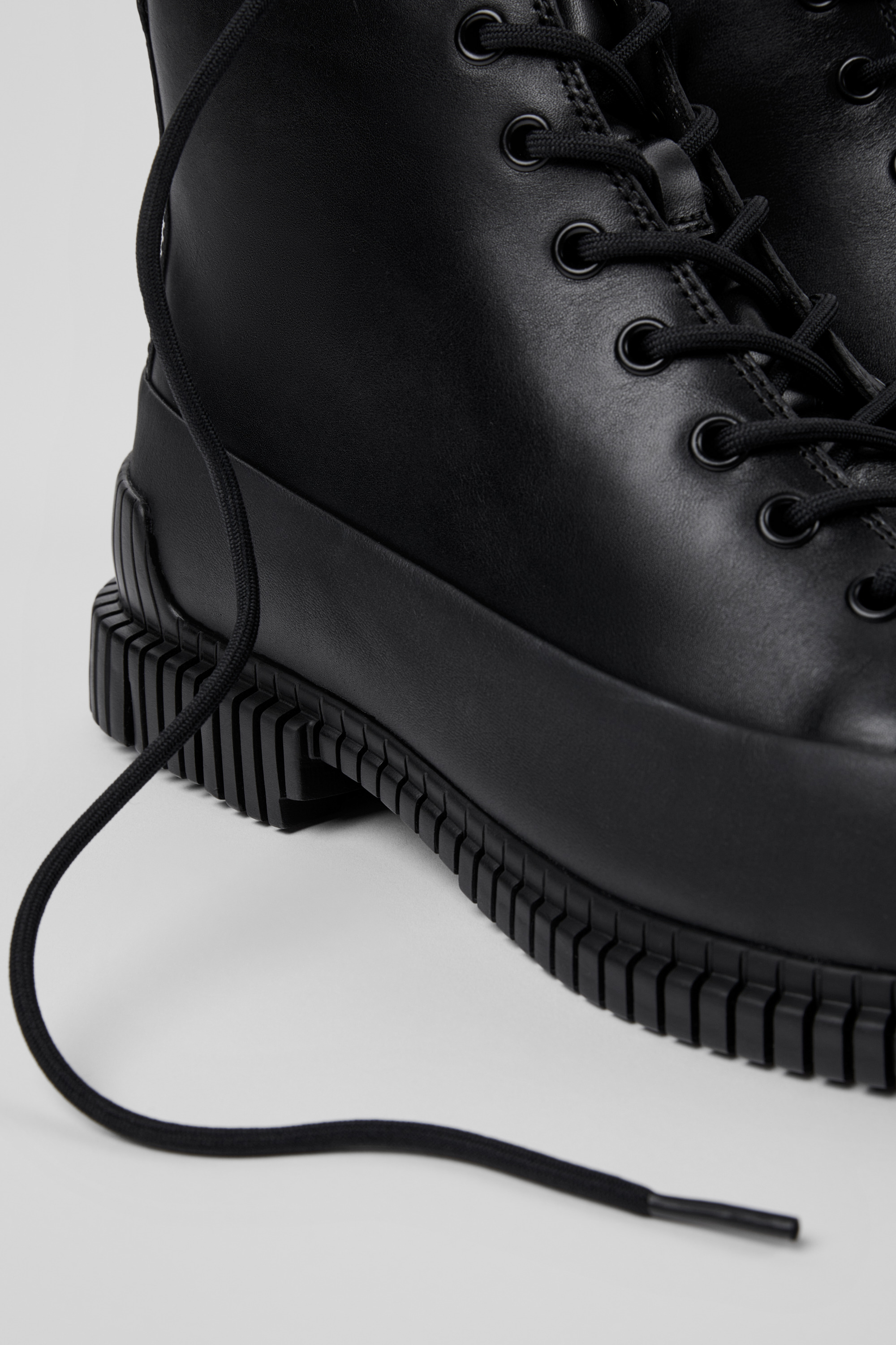 Pix - Smart black lace up boot for men