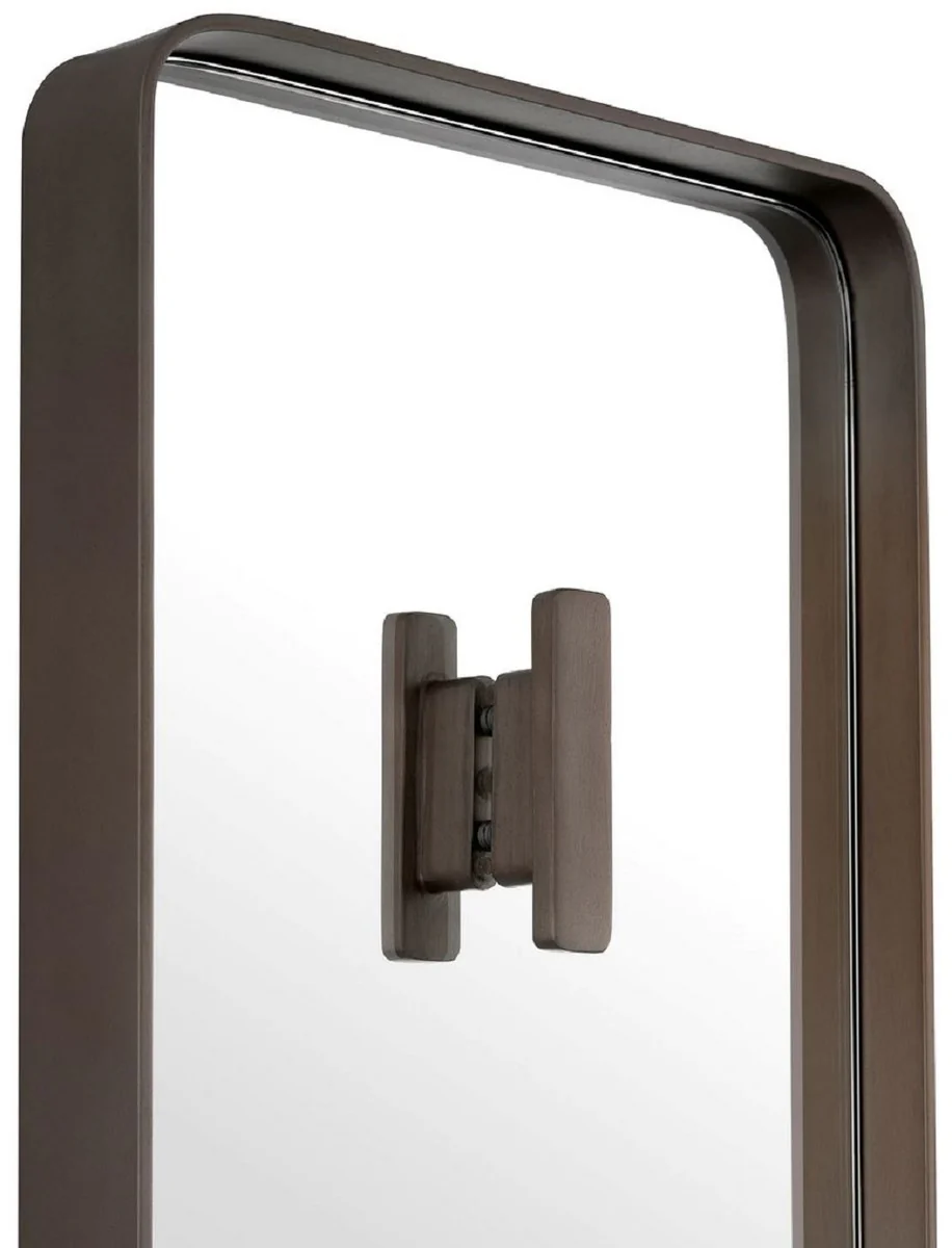 Casa Padrino espejo de pared de lujo bronce 30 x 5 x A. 160 cm - Espejo rectangular con perchero - Espejo de sal¨®n - Espejo de dormitorio - Espejo de armario - Muebles de lujo