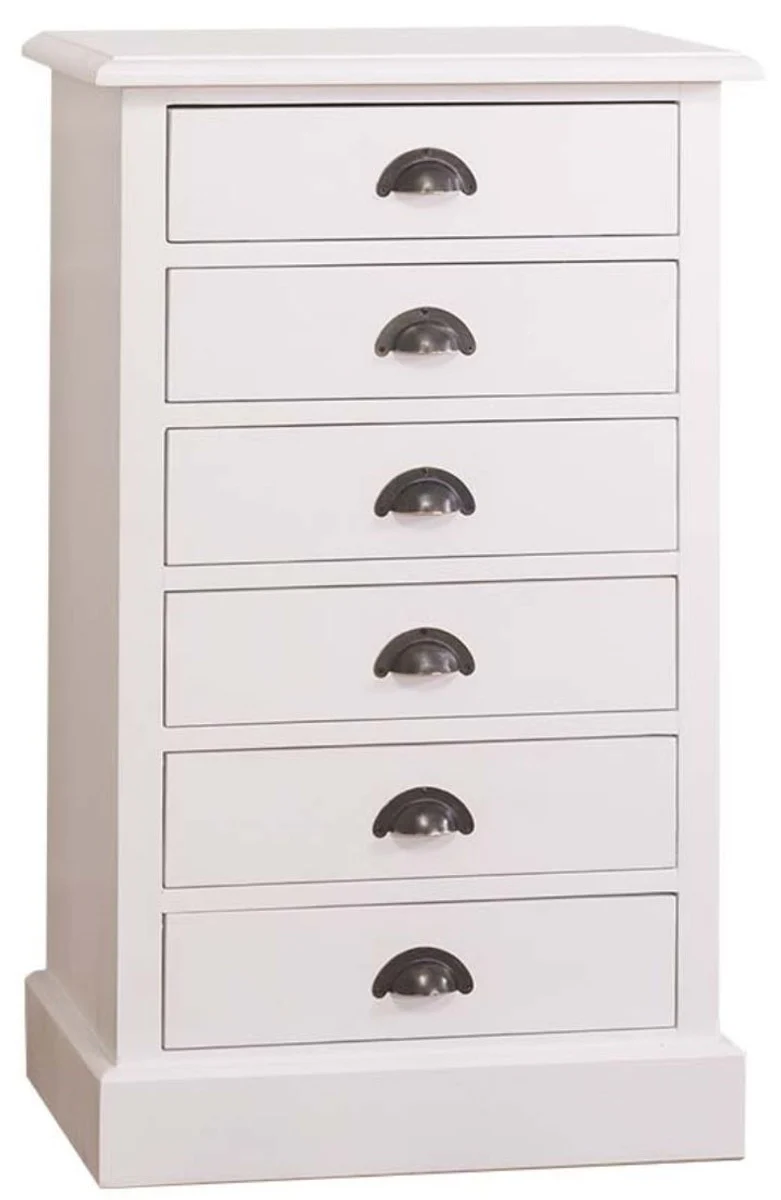 Casa Padrino country house style chest of drawers white 60 x 41 x H. 97 cm - Country House Style Furniture