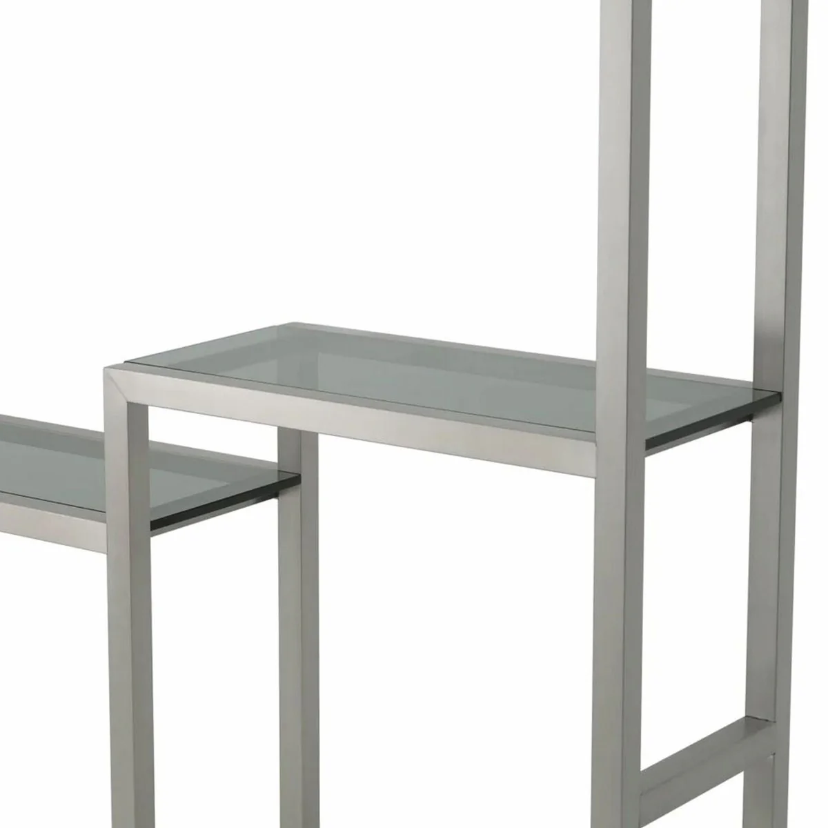 Casa Padrino armario de estanter¨ªa con 5 estantes de vidrio plata / negro / gris A. 240,5 cm - Muebles de lujo