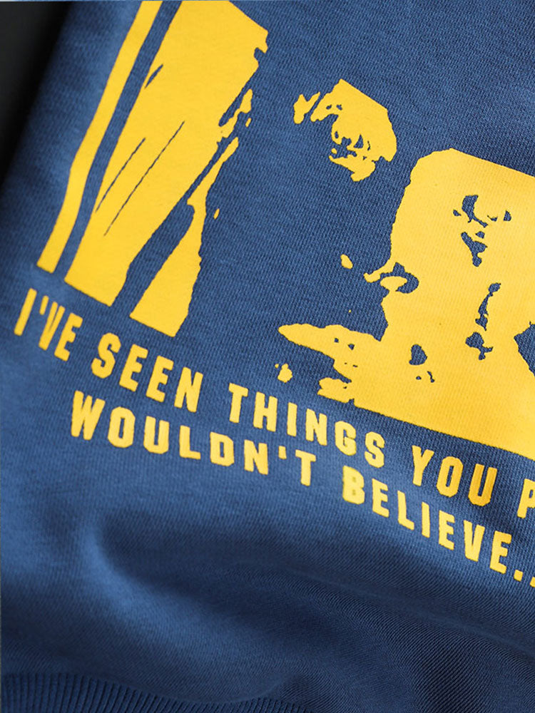 Slogan Graffiti Print Sweatshirt