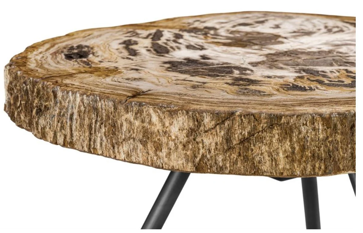 Casa Padrino mesa de centro de lujo de 3 muebles marrón / rojo - Muebles de Salón