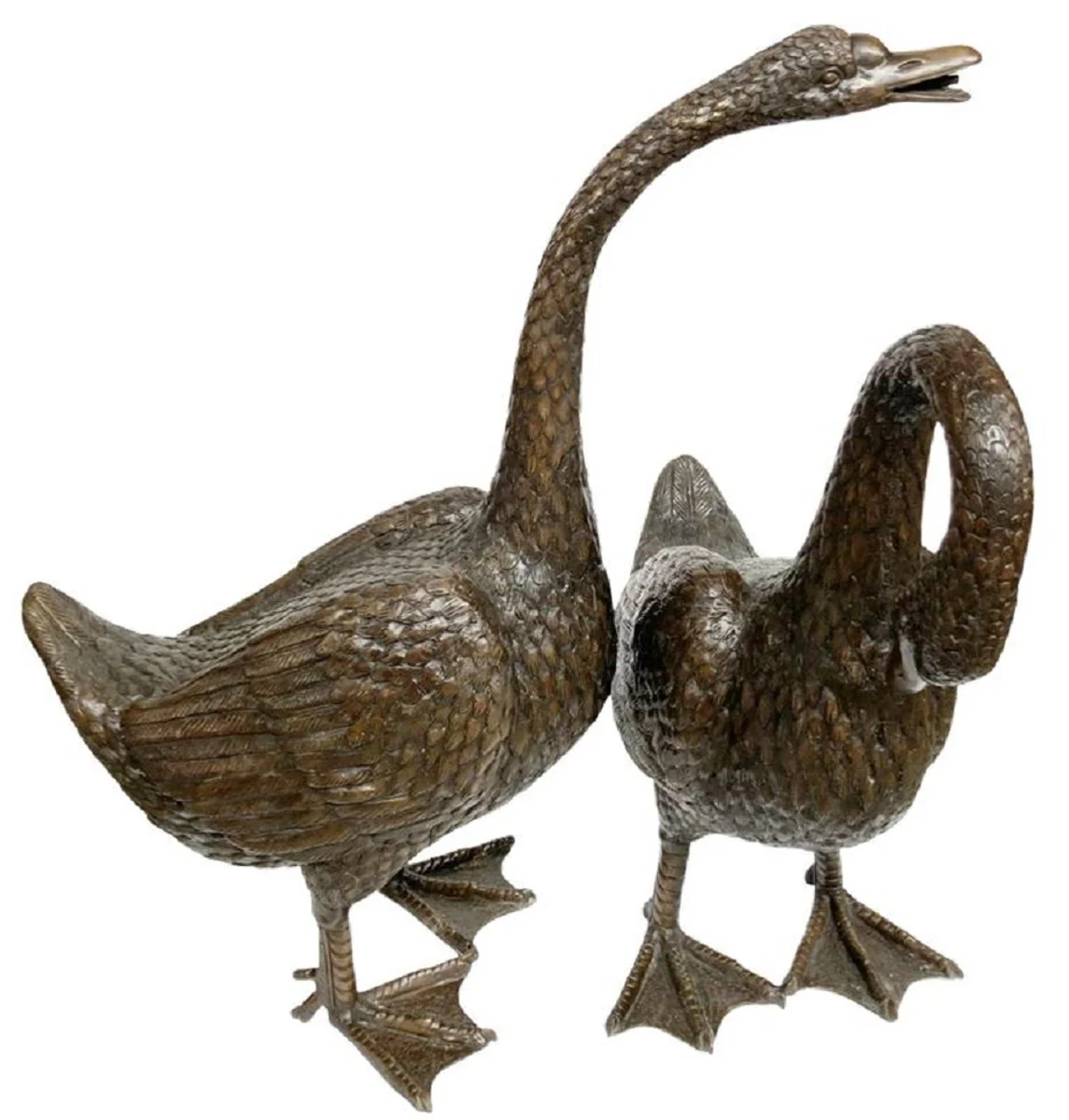 Casa Padrino esculturas de decoración de bronce de lujo gansos bronce - Figuras de decoración de bronce - Accesorios de Decoración de Hoteles y Restaurantes de Lujo