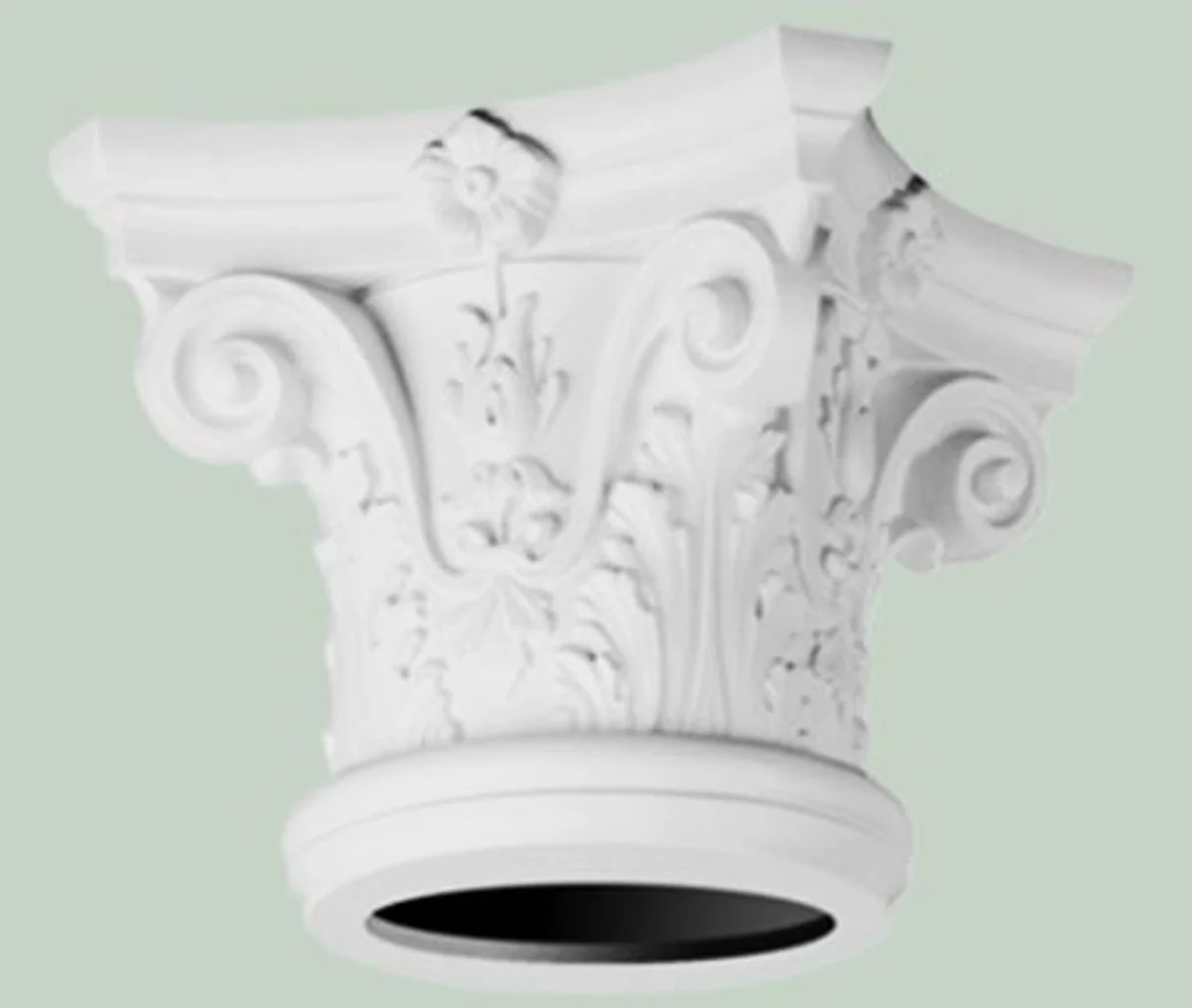 Casa Padrino pilar de elementos decorativos barrocos cabecero blanco 36 x 36 x A. 30 cm - Elemento Decorativo Barroco - Accesorios Decorativos