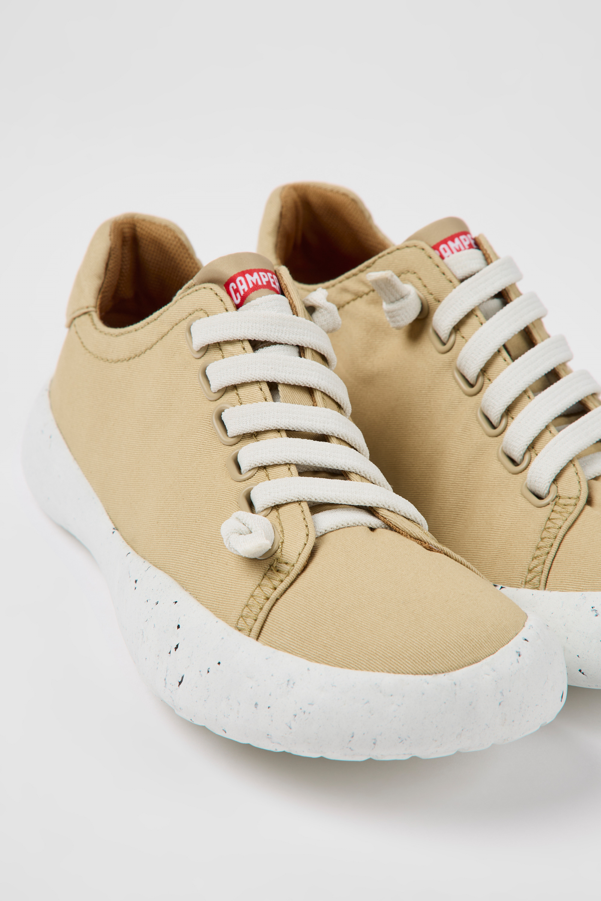 Peu Stadium - Beige textile sneakers for women