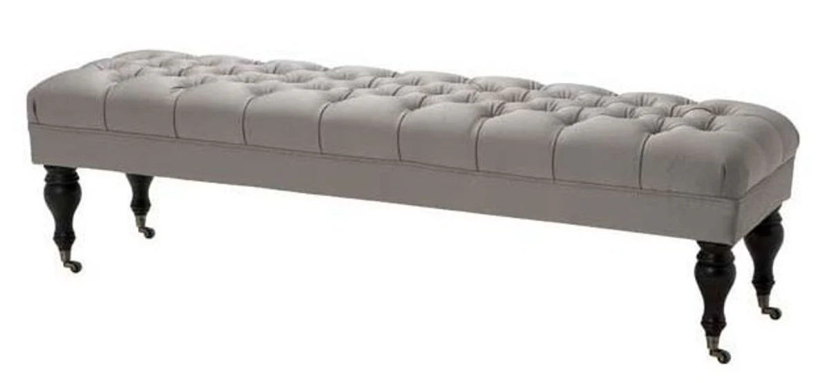 Casa Padrino de lujo sentado heces chesterfield heces de color gris - suites de un dormitorio muebles de la sala - colección de lujo