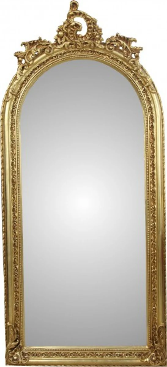 Casa Padrino Baroque luxury wall mirror Gold B 83 cm, H 176 cm - precious & sumptuous
