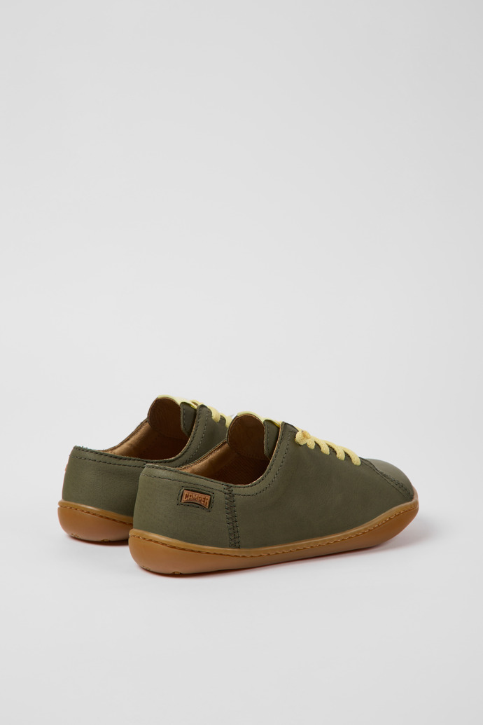 Peu Green leather shoes for kids