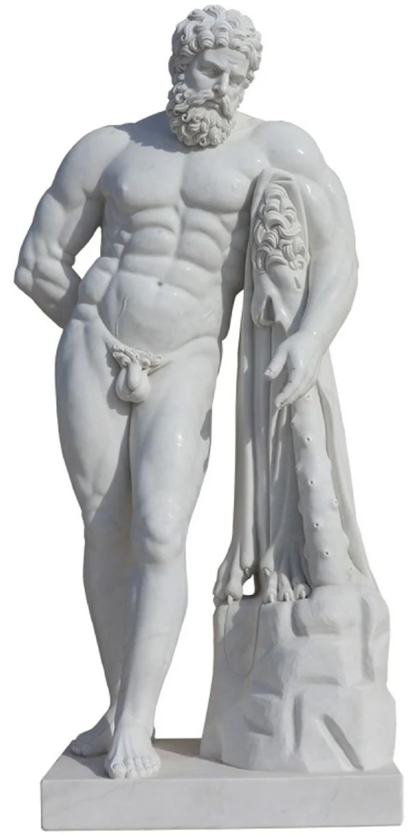 Casa Padrino escultura decorativa de m¨¢rmol para jard¨ªn hombre gris A. 180 cm
