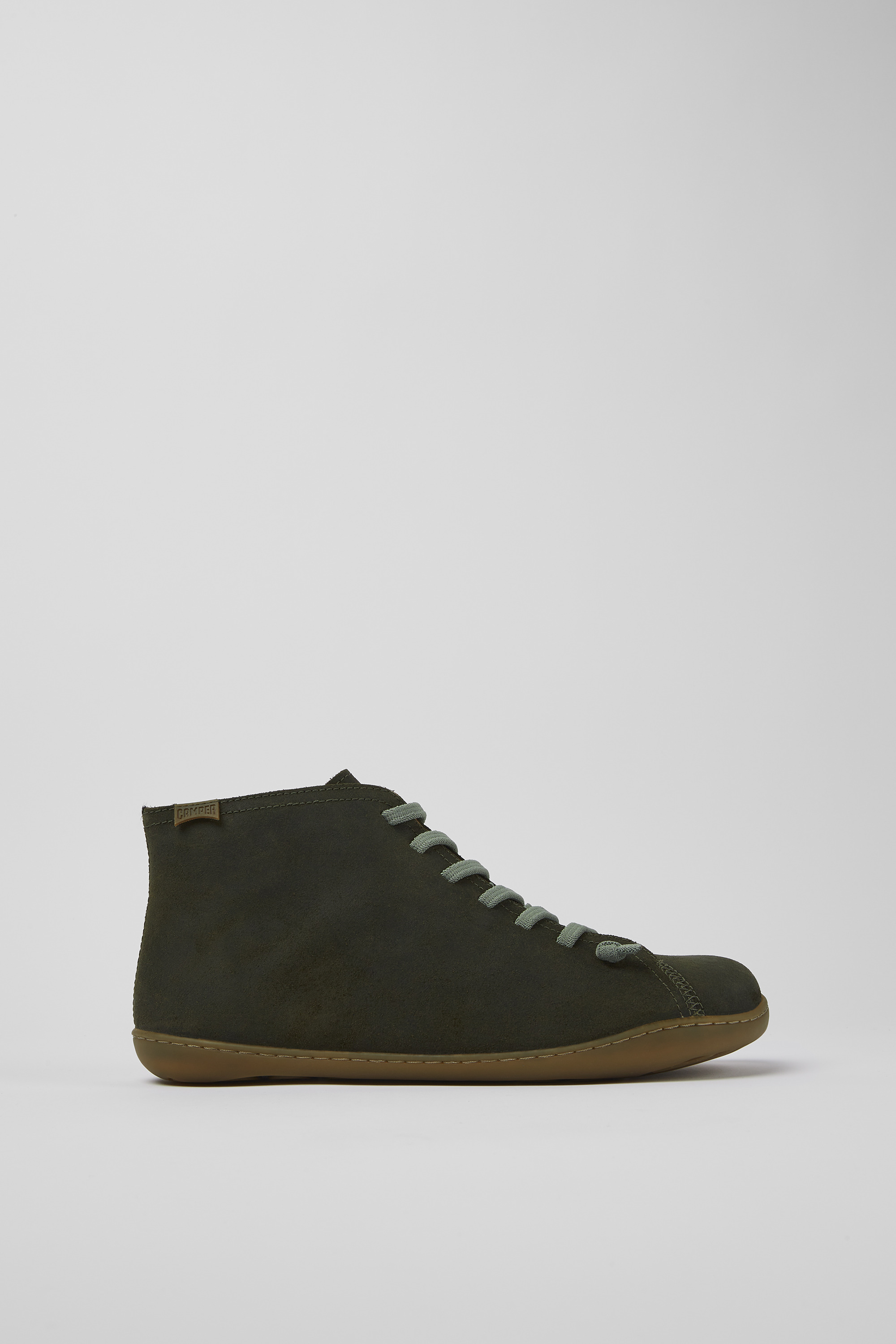 Peu - Green-gray nubuck ankle boots for men