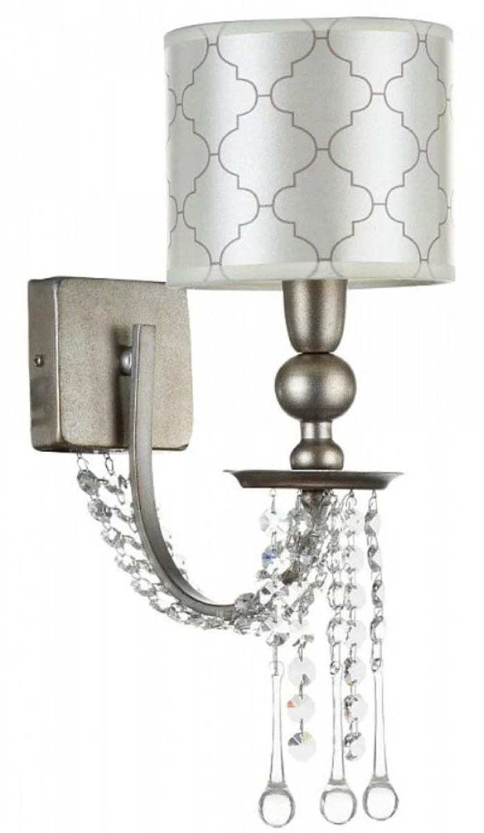 Casa Padrino Lámpara de Pared Barroco de Cristal Oro / Beige 14 x 24 x H. 38 cm - Lámpara de Pared en Estilo Barroco